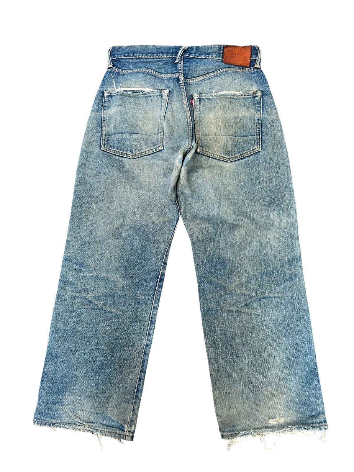 Evisu Thrashed Vintage Evisu Selvedge Baggy Denim Jeans Size US 31 - 4 Thumbnail