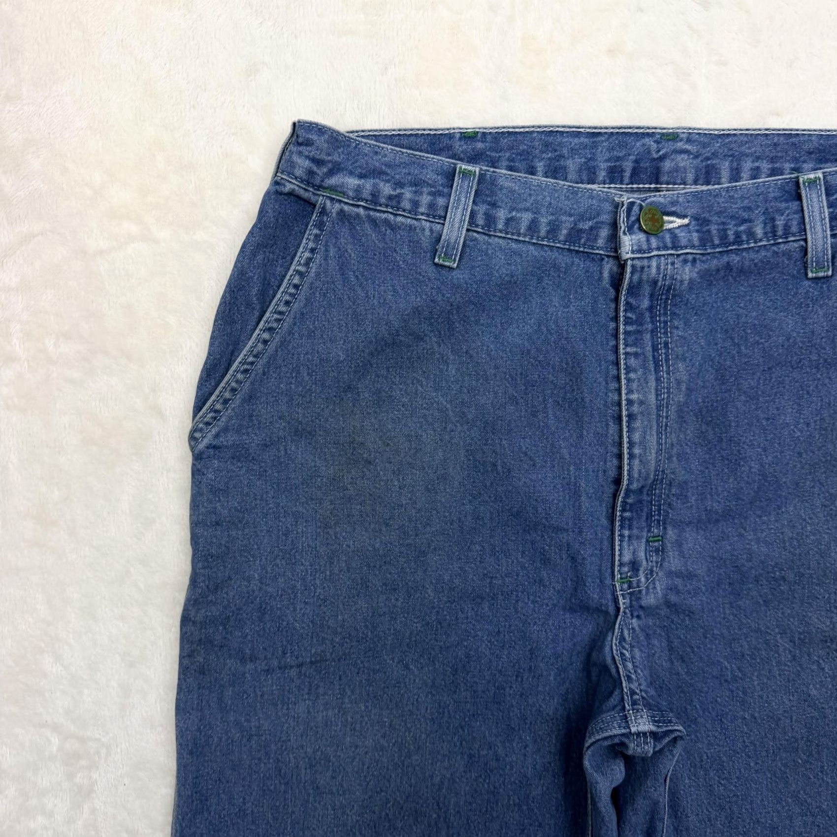 Vintage VINTAGE OshKosh B'gosh Carpenter Jeans Mens 32x30 Blue Denim Relaxed Straight Workwear Jeans Mens 32 Blue Denim Relaxed Straight Workwear Size US 32 / EU 48 - 4 Thumbnail