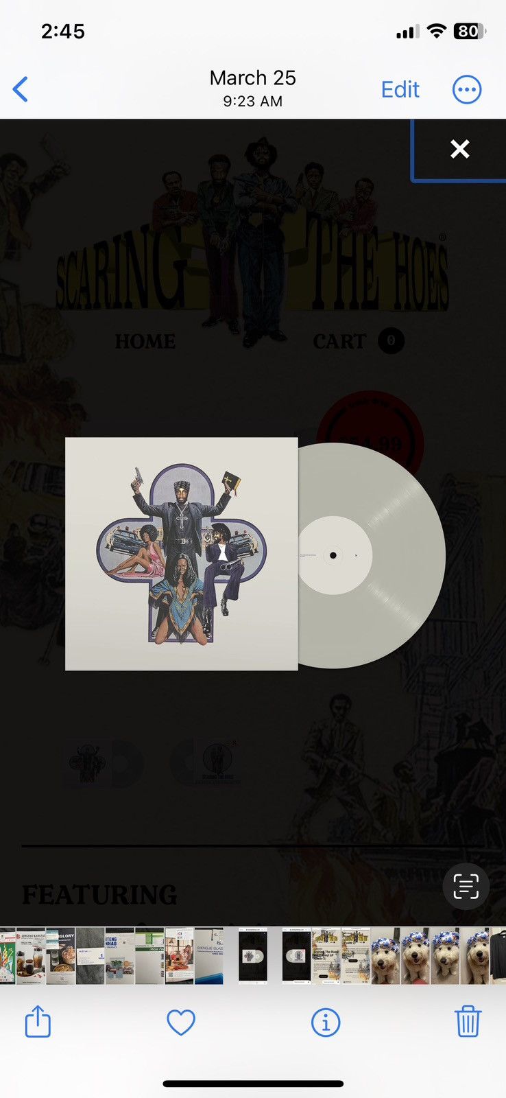 Other JPEGMAFIA Danny Brown Scaring The Hoes LP Cream Vinyl Size ONE SIZE - 3 Thumbnail