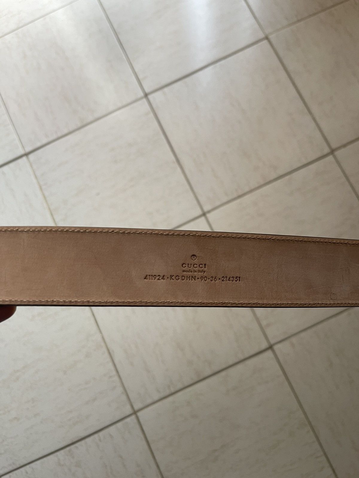 Gucci Gucci mens belts beige Size 32 - 3 Thumbnail