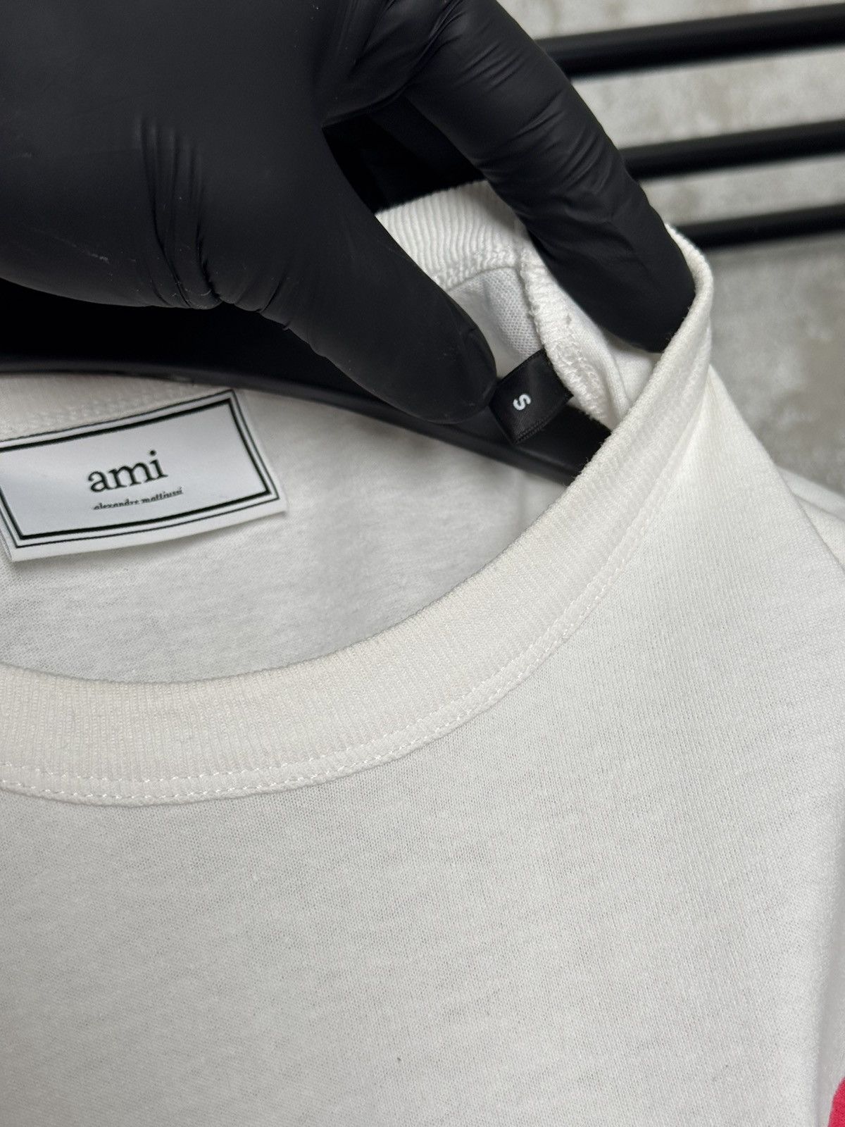 AMI White T-Shirt Ami Paris big logo Size US S / EU 44-46 / 1 - 7 Thumbnail