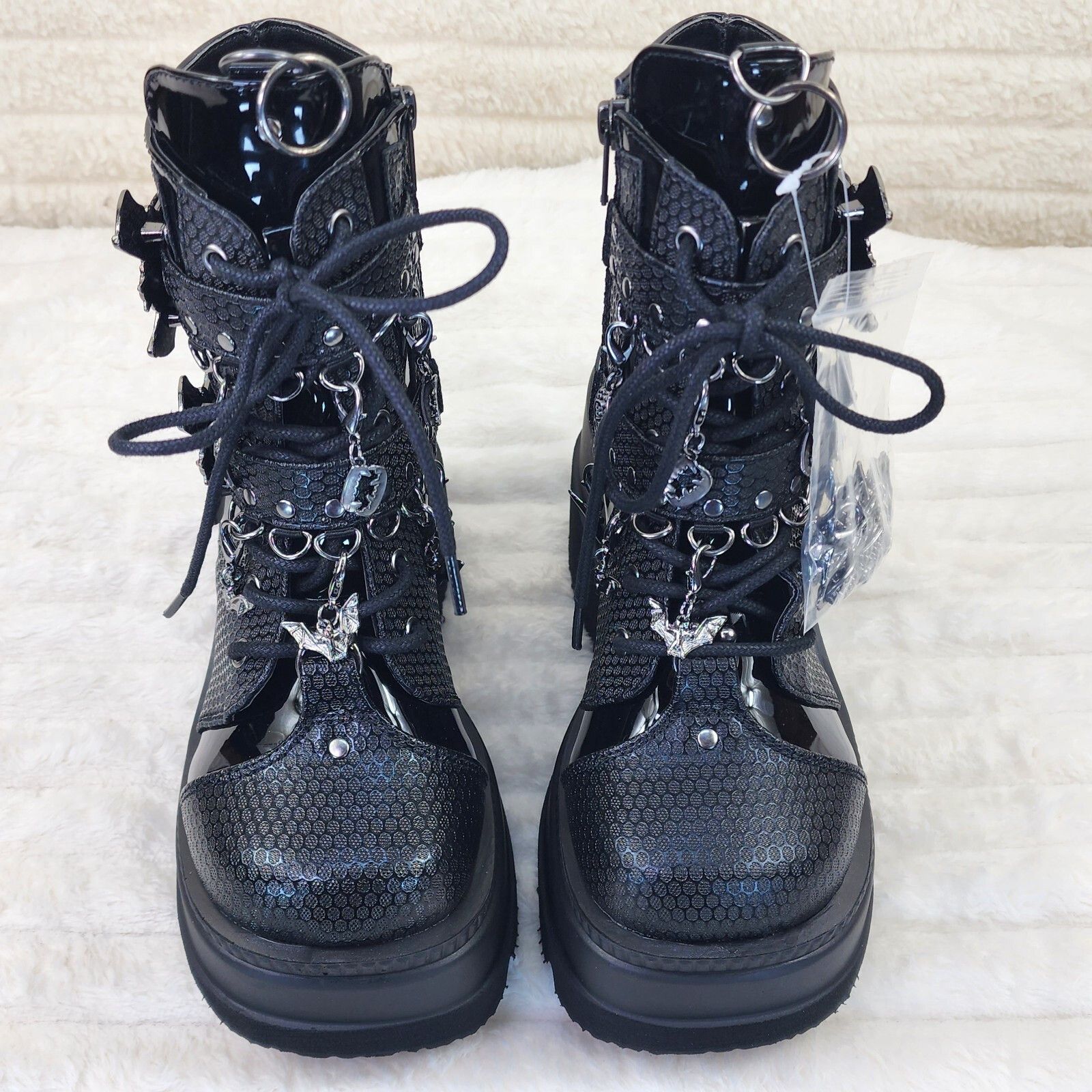 Other Shaker 66 Black Matte / Patent Platform 4.5" Wedge Heel Char Size US 9 / IT 39 - 6 Thumbnail