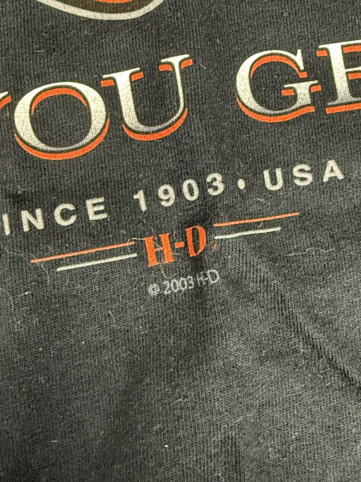 Harley Davidson Y2K 2003 Harley Davidson Life Begins Brossard T-Shirt Size US L / EU 52-54 / 3 - 4 Thumbnail