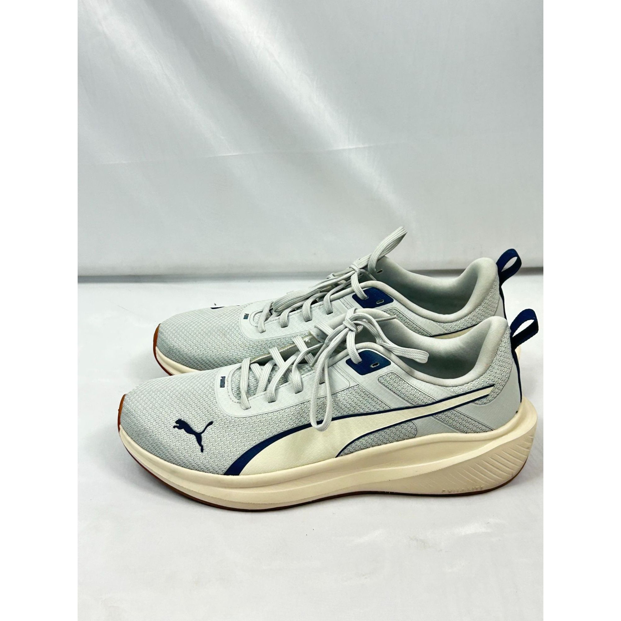Puma Puma Running Sneakers Men’s Size 12 White Blue Mesh Athletic Size US 12 / EU 45 - 4 Thumbnail