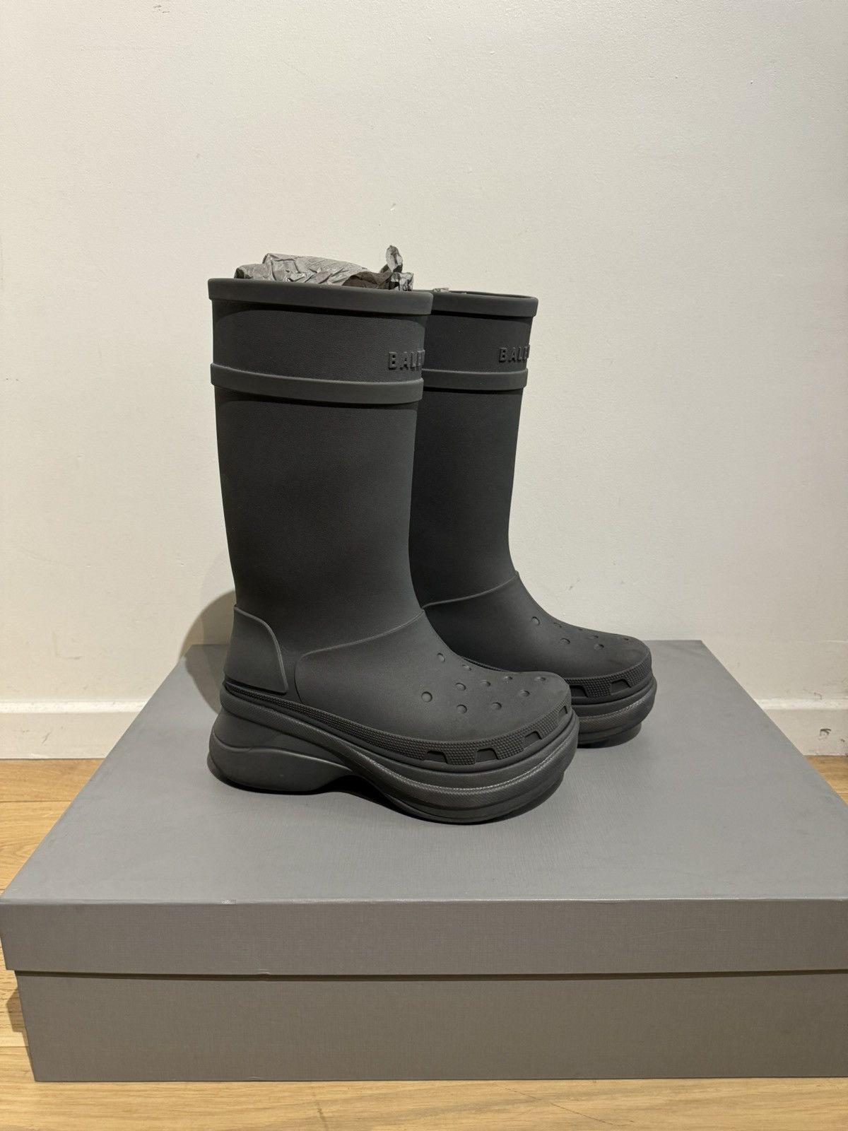Balenciaga × Crocs Crocs x Balenciaga Clog Boot 2.0 'Dark Grey' Size US 8 / EU 41 - 1 Thumbnail