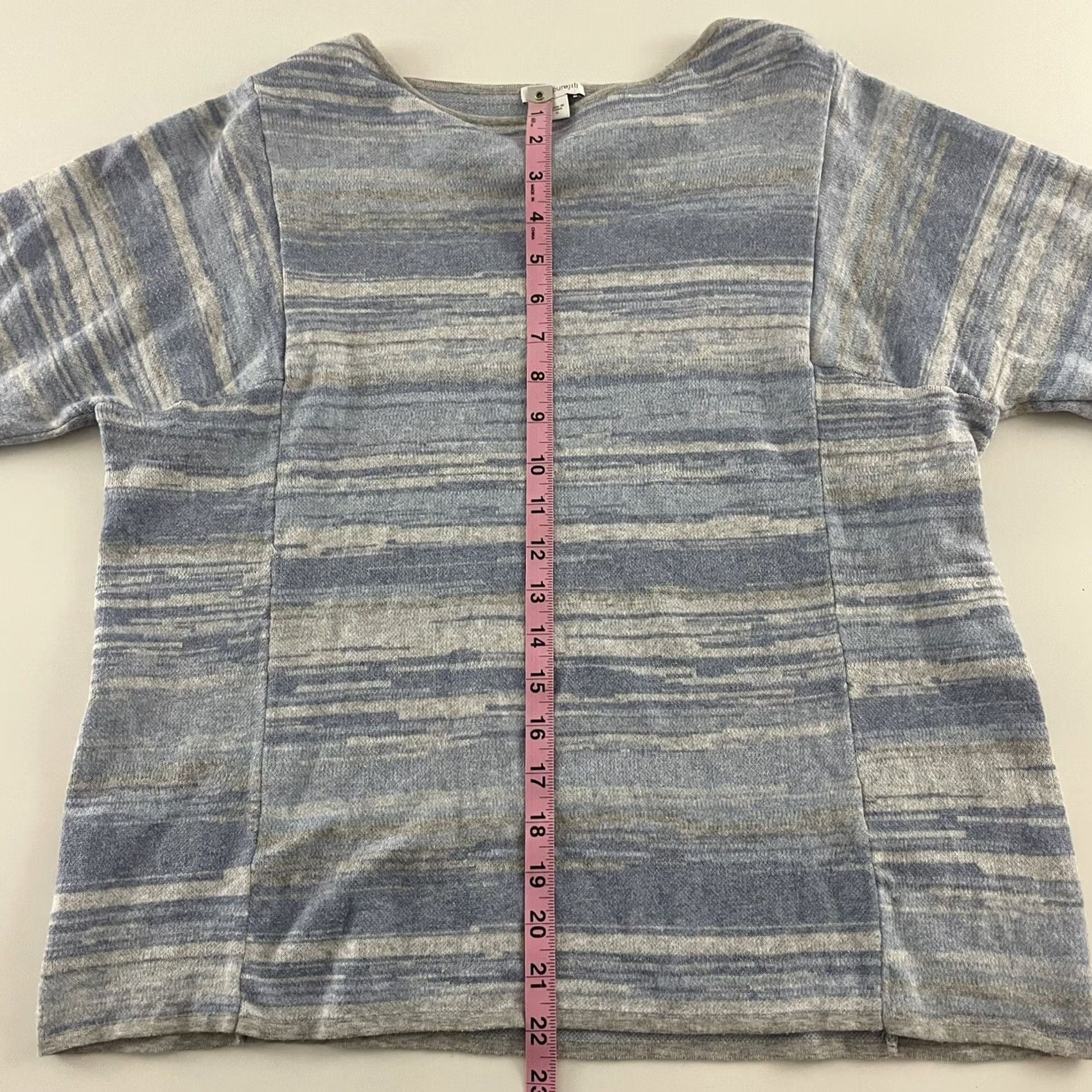 J. Jill J. Jill Pullover 100% Cotton Striped Sweater Women S Blue Shirt Pullover Jersey Knit Size S / US 4 / IT 40 - 5 Thumbnail