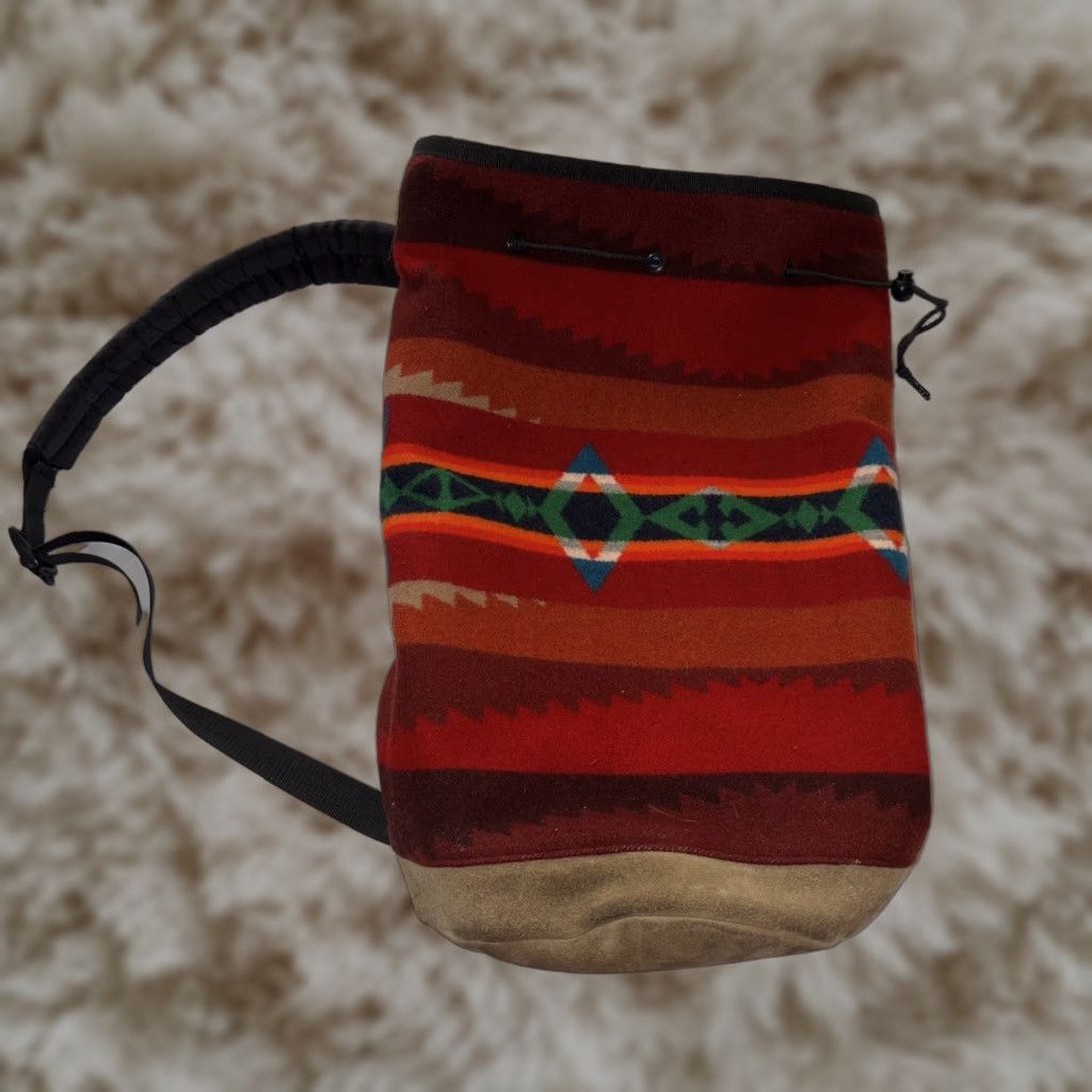 VINTAGE Pendleton Southwestern Wool Leather 18\ display picture 1