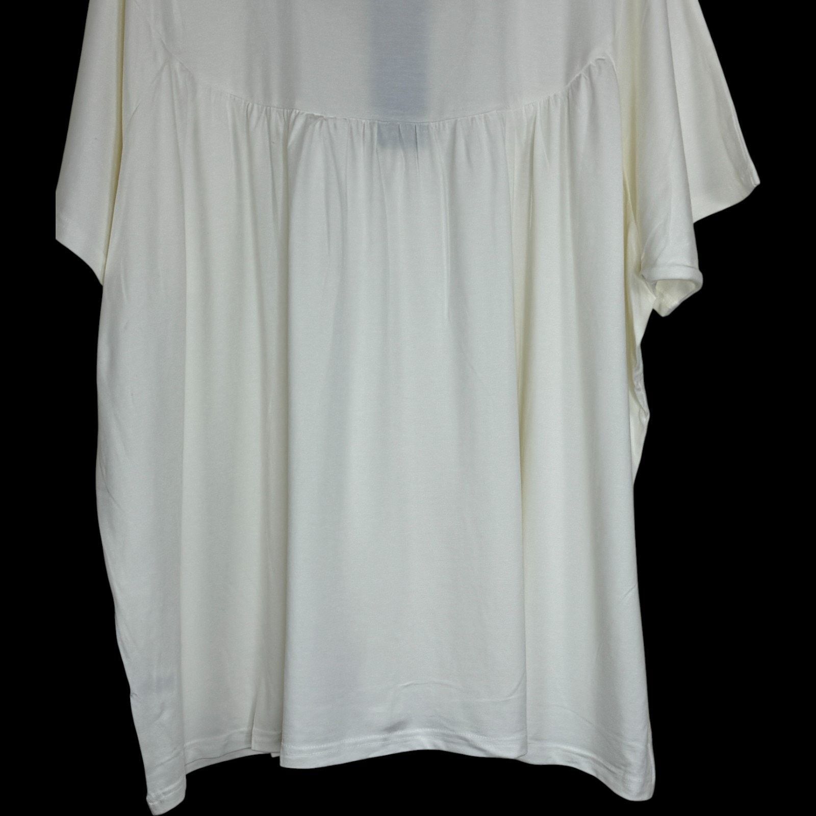 Other Laurie Felt 2X White Bamboo Blend V-Neck Tunic Top Size XXL / US 16-18 / IT 52-54 - 10 Thumbnail