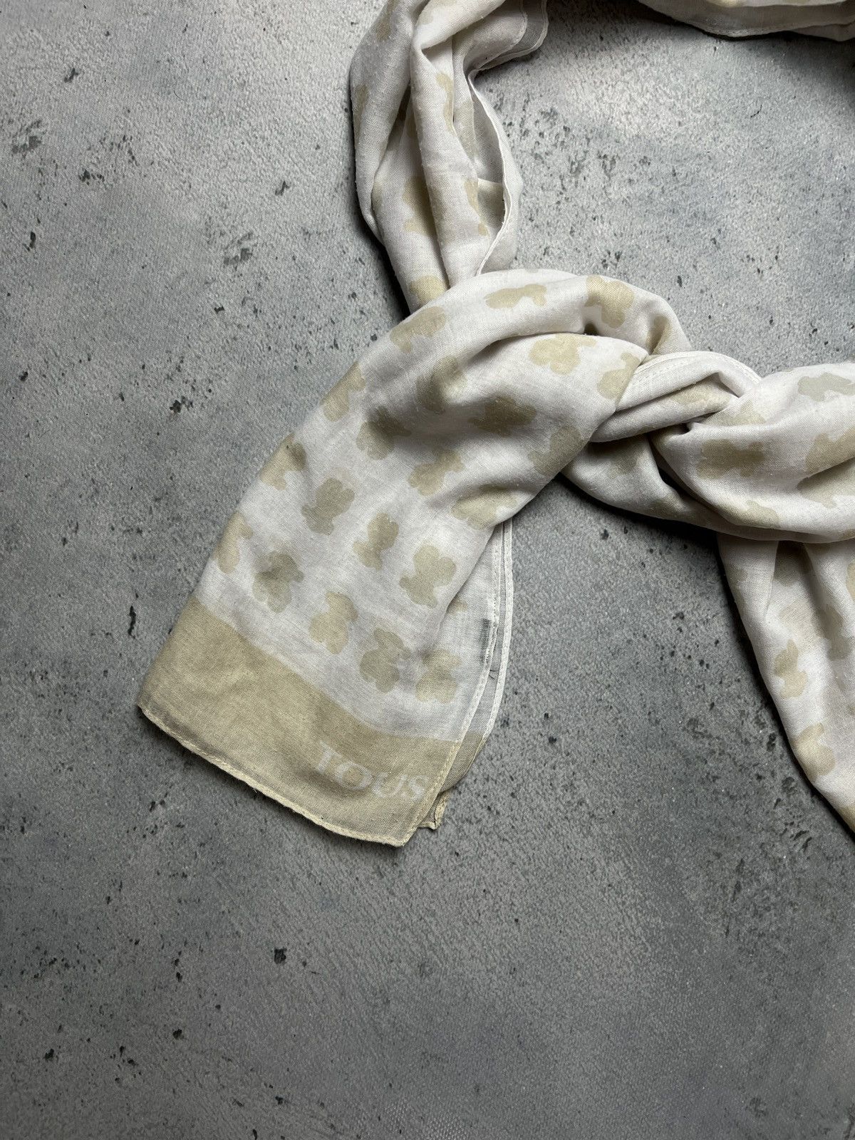 TOUS 🐻 Tous Monogram Bears Logo Scarf y2k Lux Size ONE SIZE - 6 Thumbnail