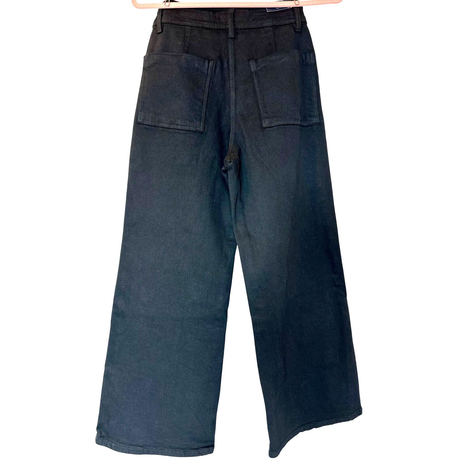 PIOMBO MP Piombo High Rise Wide Leg Jeans Black size 4 Size 27" / US 4 / IT 40 - 11 Thumbnail