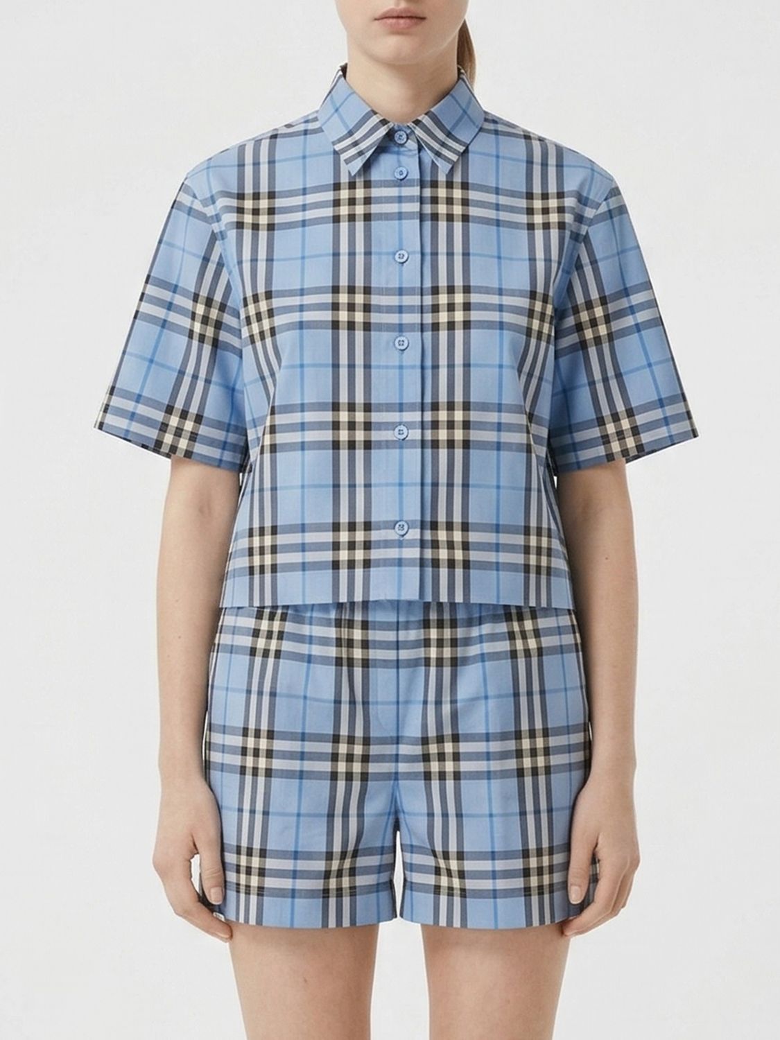 Burberry Burberry Shirt Woman Blue Size S / US 4 / IT 40 - 1 Thumbnail