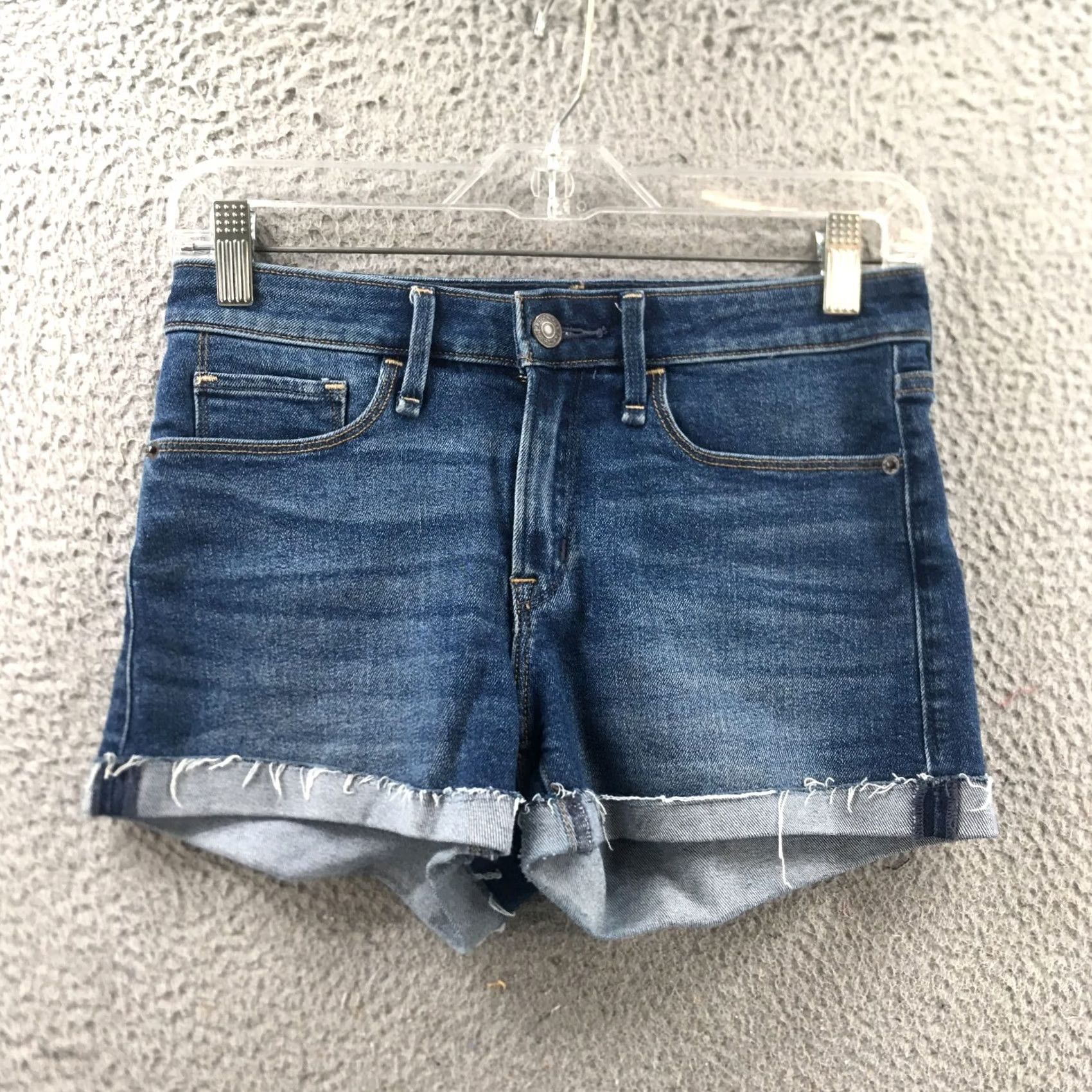 Abercrombie & Fitch Abercrombie & Fitch Harper Denim Shorts Womens 24 Blue Five Pockets Zip Fly Casual Summer Fallspring Womens Size 42" / US 20 - 2 Thumbnail
