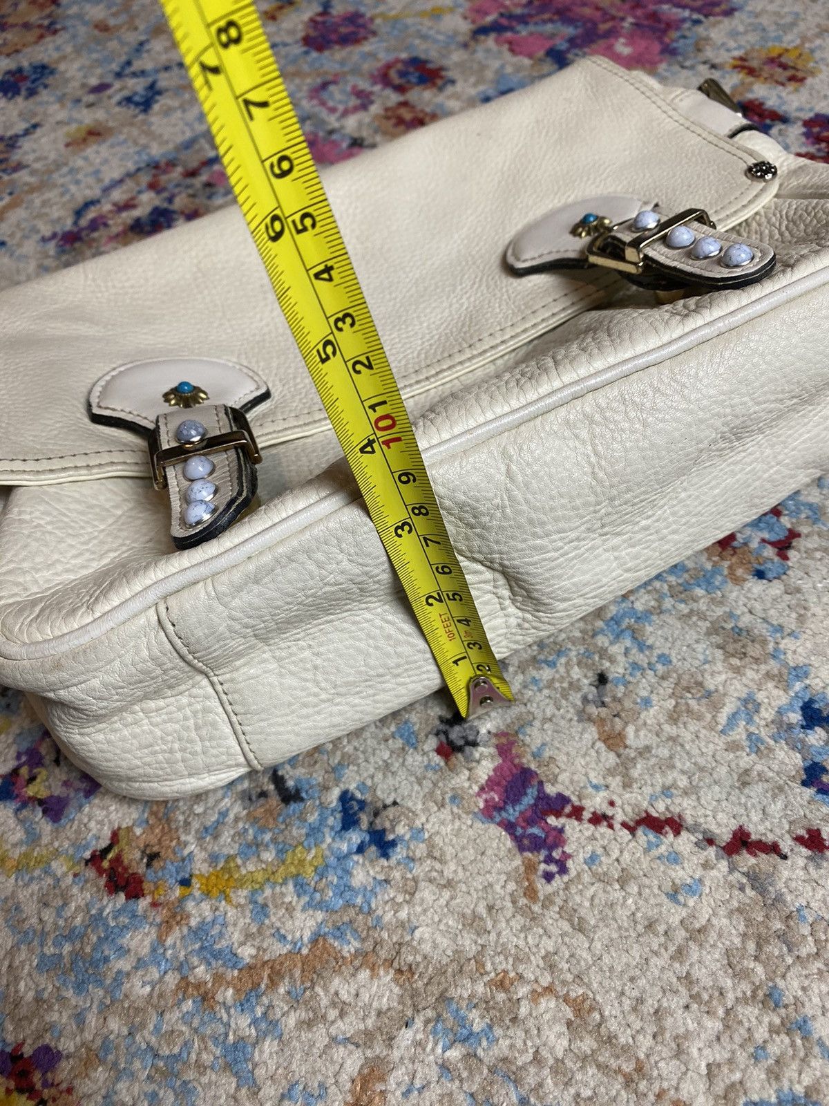 Japanese Brand × Other × Vintage Vintage Japan full grained White Leather Artisan Messenger Size ONE SIZE - 22 Thumbnail