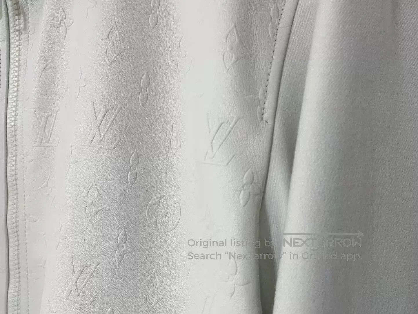 Louis Vuitton Louis Vuitton White Embossed Monogram Leather Jacket. Size US S / EU 44-46 / 1 - 2 Thumbnail