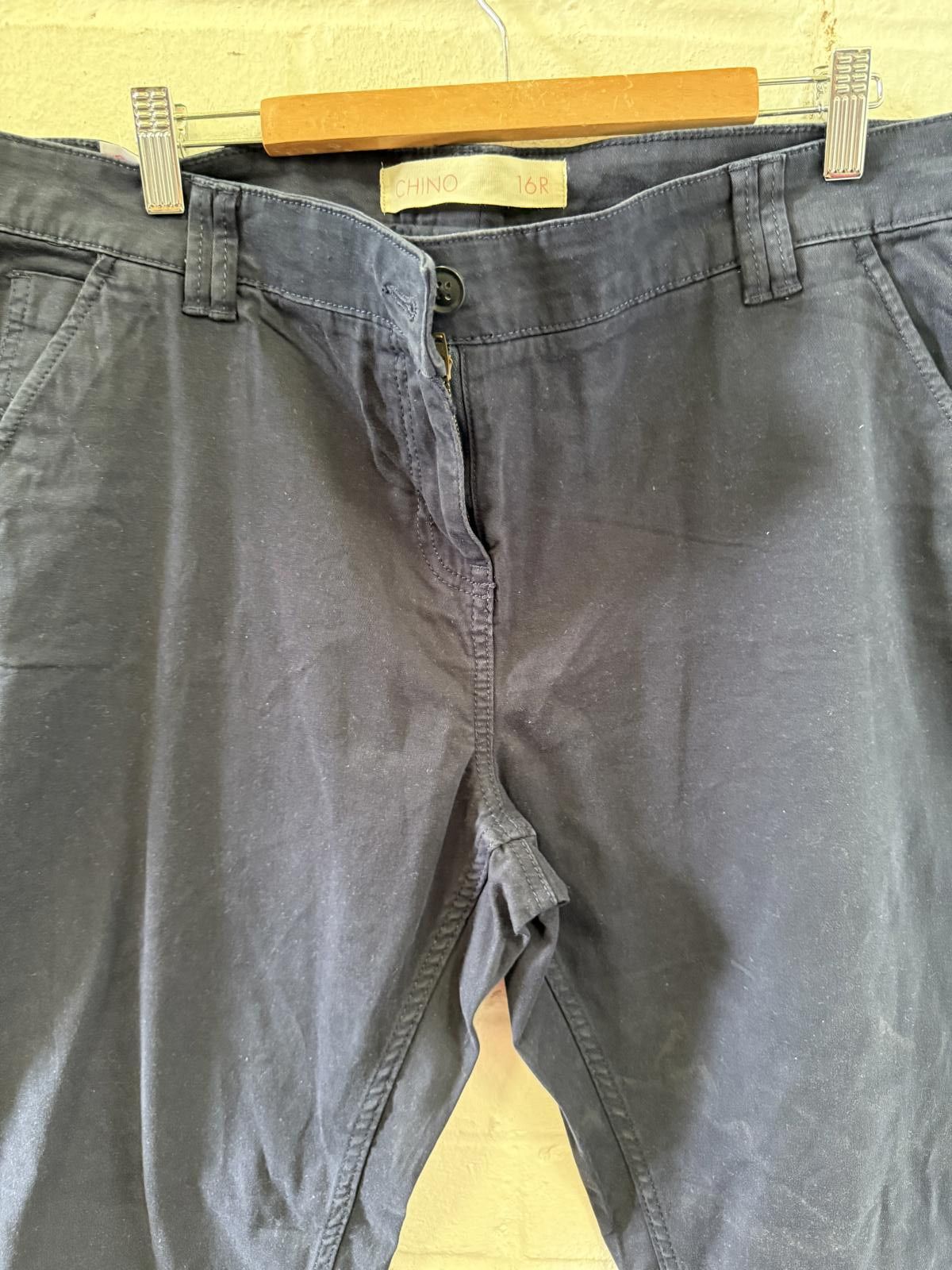 Chicos Stylish Navy Chino Trousers Size US 30 / EU 46 - 2 Thumbnail