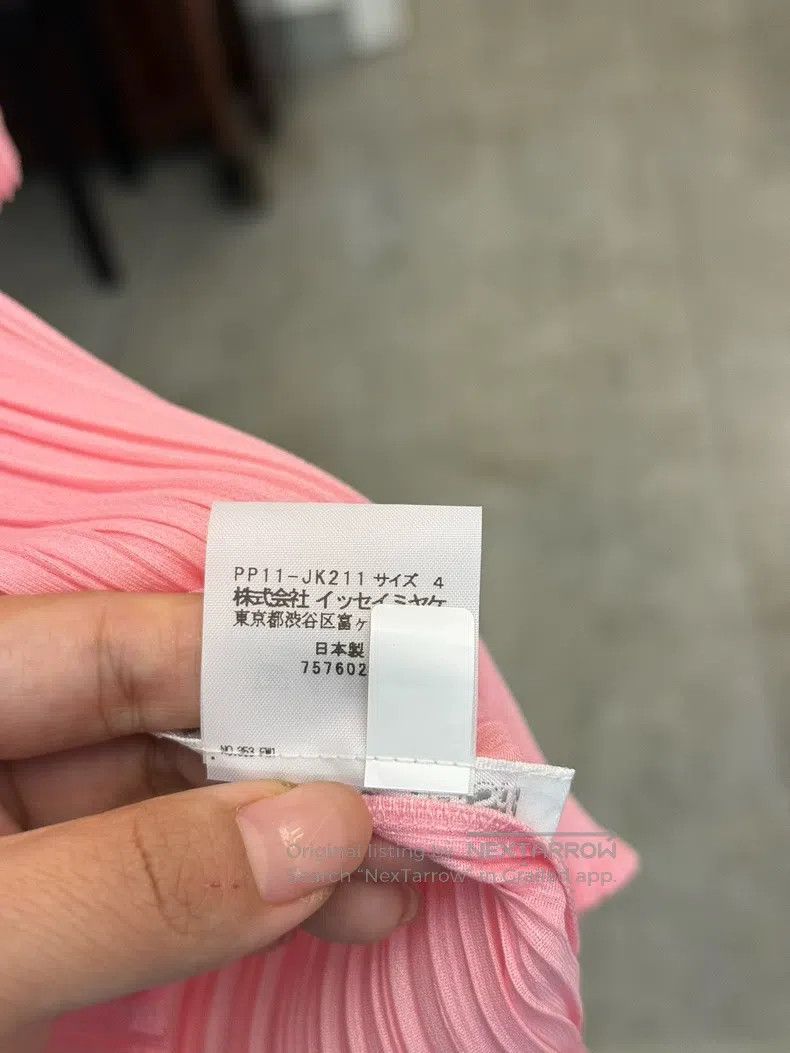 Issey Miyake Issey Miyake Short-Sleeve Crew-Neck Classic Pink Top Size XL / US 12-14 / IT 48-50 - 4 Thumbnail