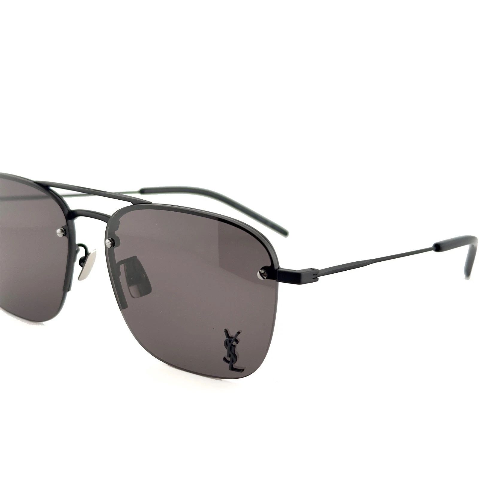 Saint Laurent Paris SAINT LAURENT 309 SL309M 001 YSL Logo Rectangular Sunglasses Size ONE SIZE - 9 Thumbnail