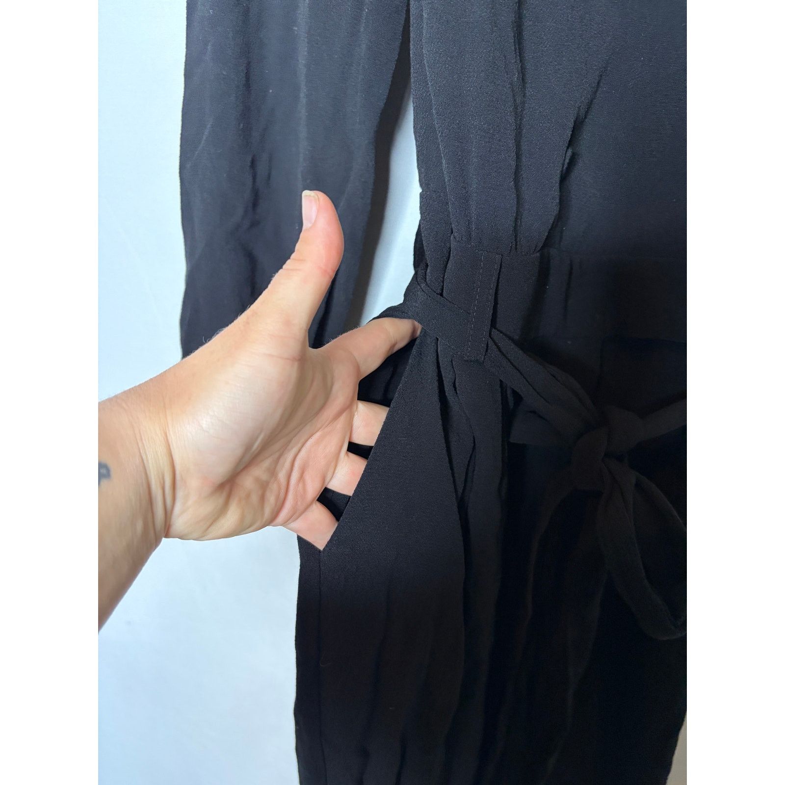 Sezane Sezane Black Emilie Jumpsuit Sz 38 US 6 Size 28" / US 6 / IT 42 - 7 Thumbnail