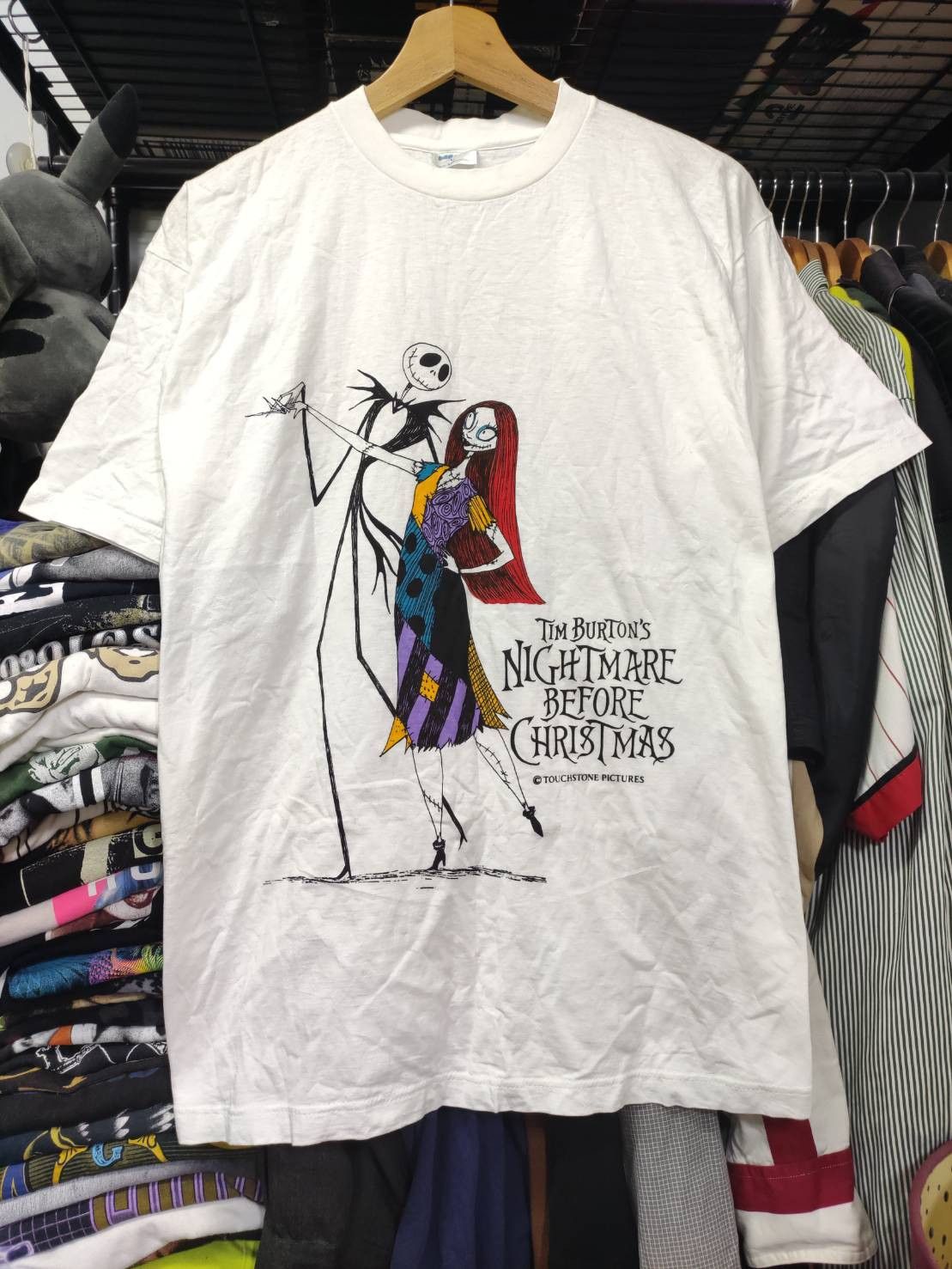 Disney Vtg 90's Tim Burton's Nightmare Before Christmas Movie Promo Size US L / EU 52-54 / 3 - 2 Thumbnail