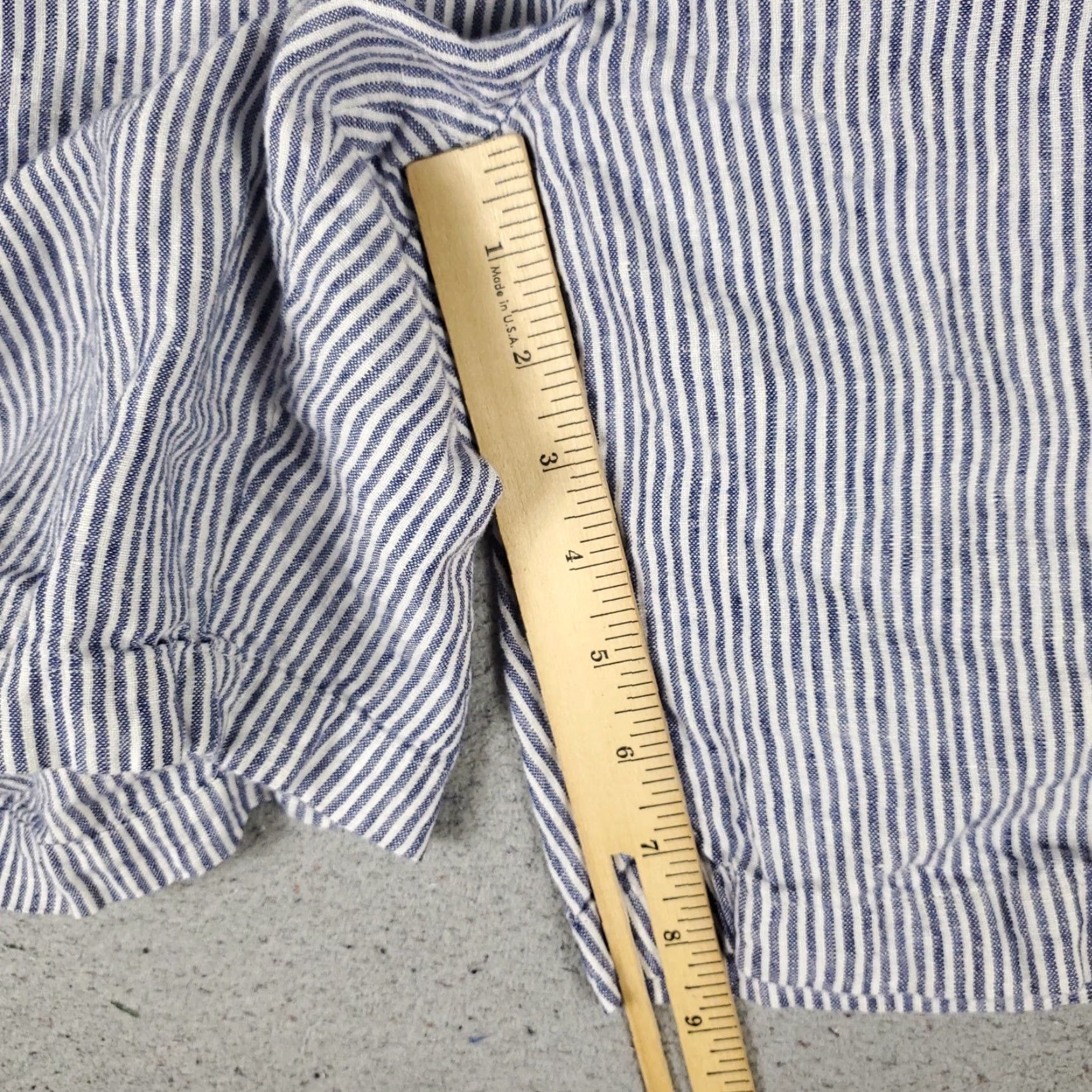 Peter Millar VINTAGE Peter Millar Shorts Men 36 Blue Striped Linen Flat Front Chino Casual Summer Size US 36 / EU 52 - 7 Thumbnail