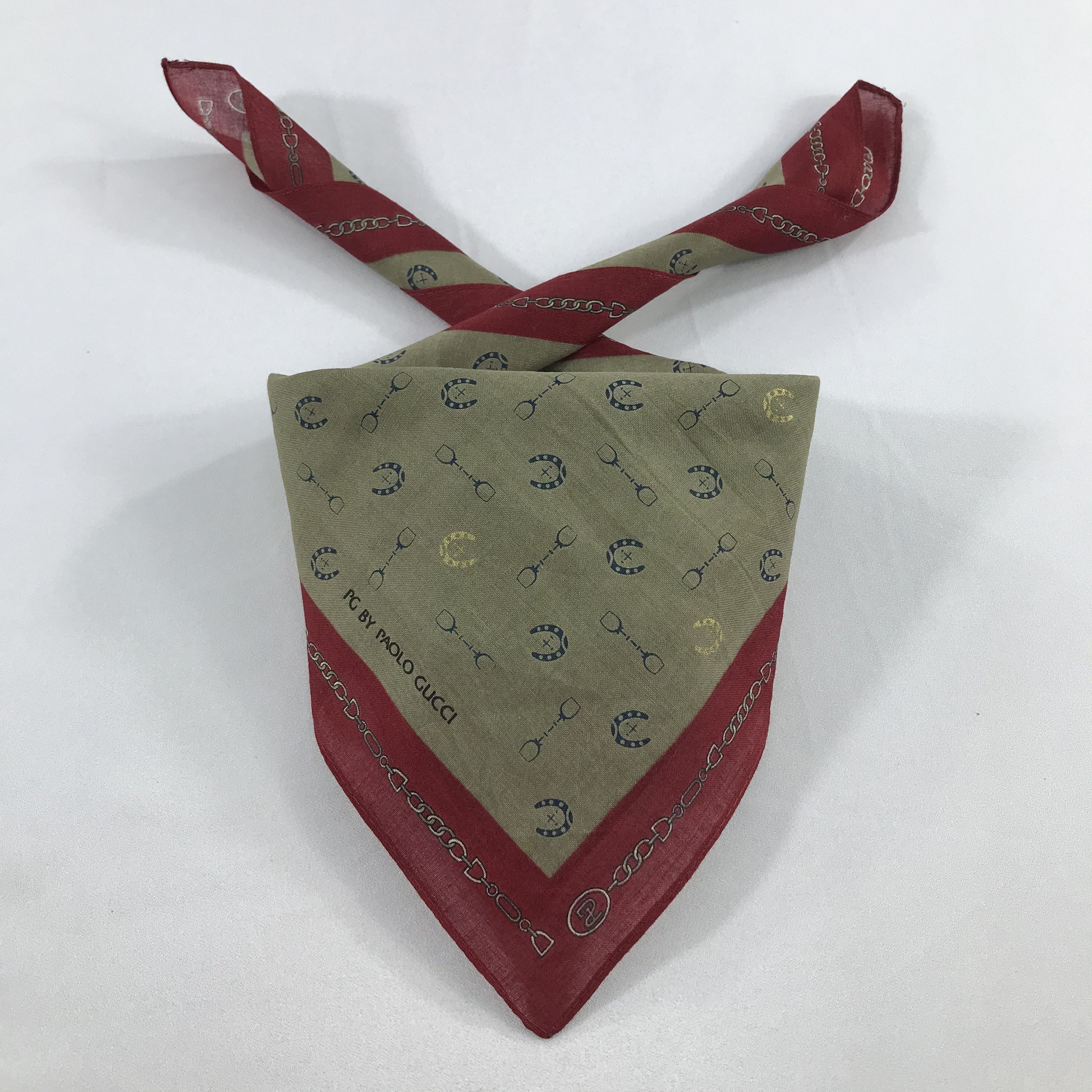 Paolo Gucci × Vintage Paolo Gucci Bandana / Handkerchief / Neckerchief - S2331 Size ONE SIZE - 3 Thumbnail