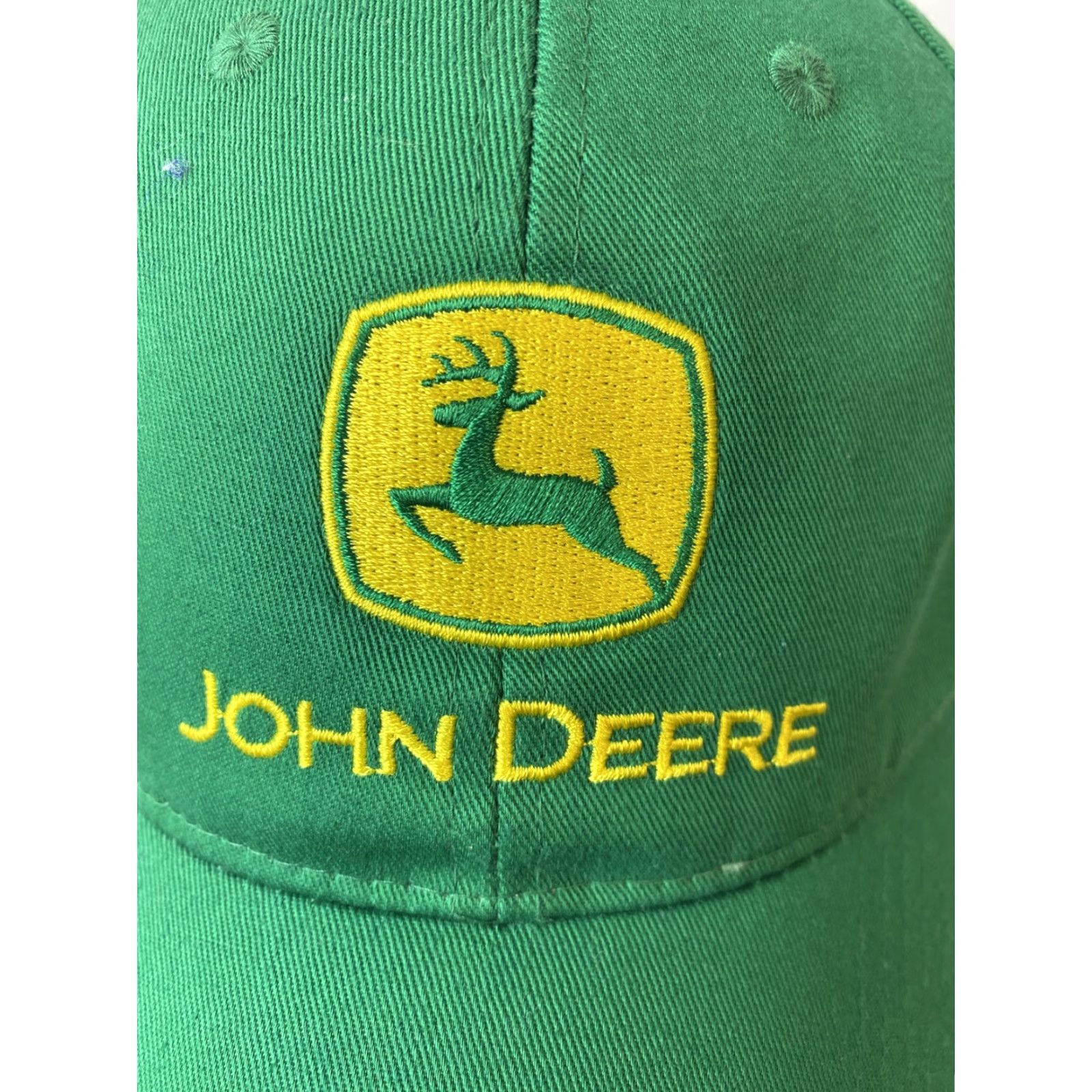 John Deere John Deere Green Trademark Cap Baseball Hat Logo Strapback Tractors Farm /H33 Men Adjustable Cotton Twill Hat Green Logo Baseball Cap Size ONE SIZE - 7 Thumbnail