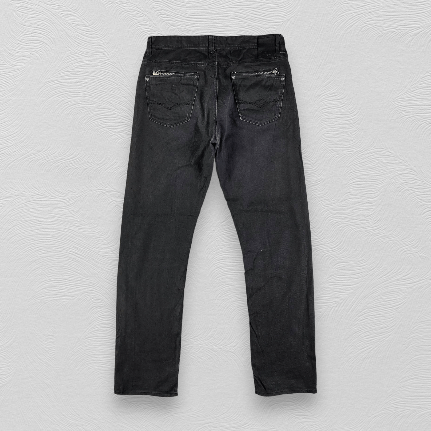 Guess Guess Black Zipper Punk Jeans KJ1968 Size US 32 / EU 48 - 2 Thumbnail