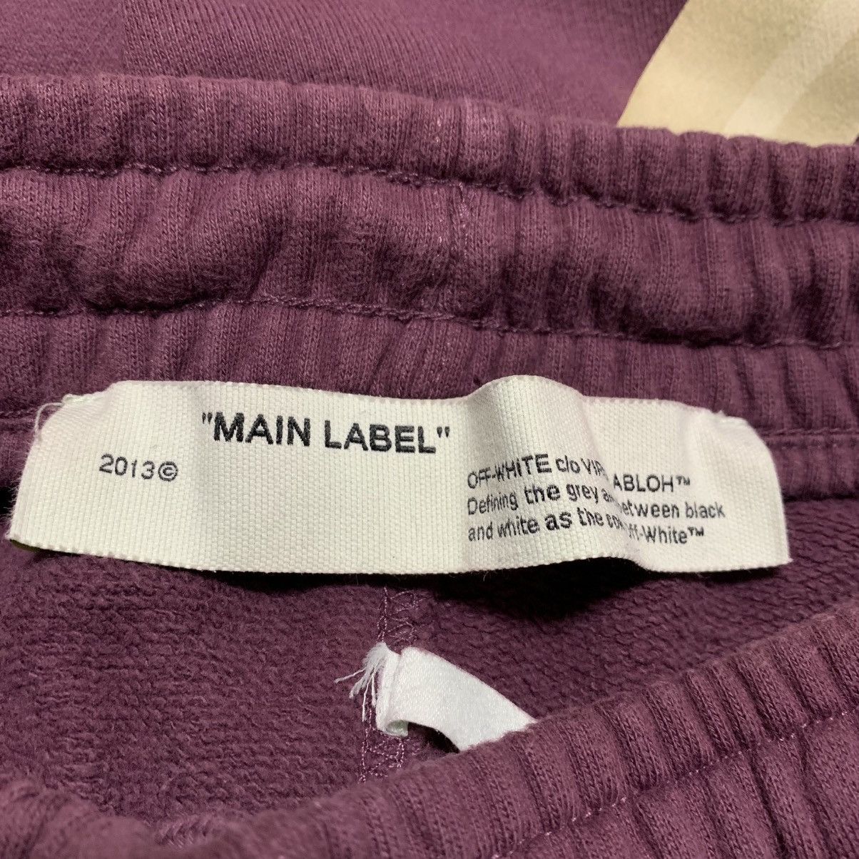 Off-White Off White XS Tape Diag Joggers Bottoms Burgundy Virgil Abloh Size US 28 / EU 44 - 5 Thumbnail