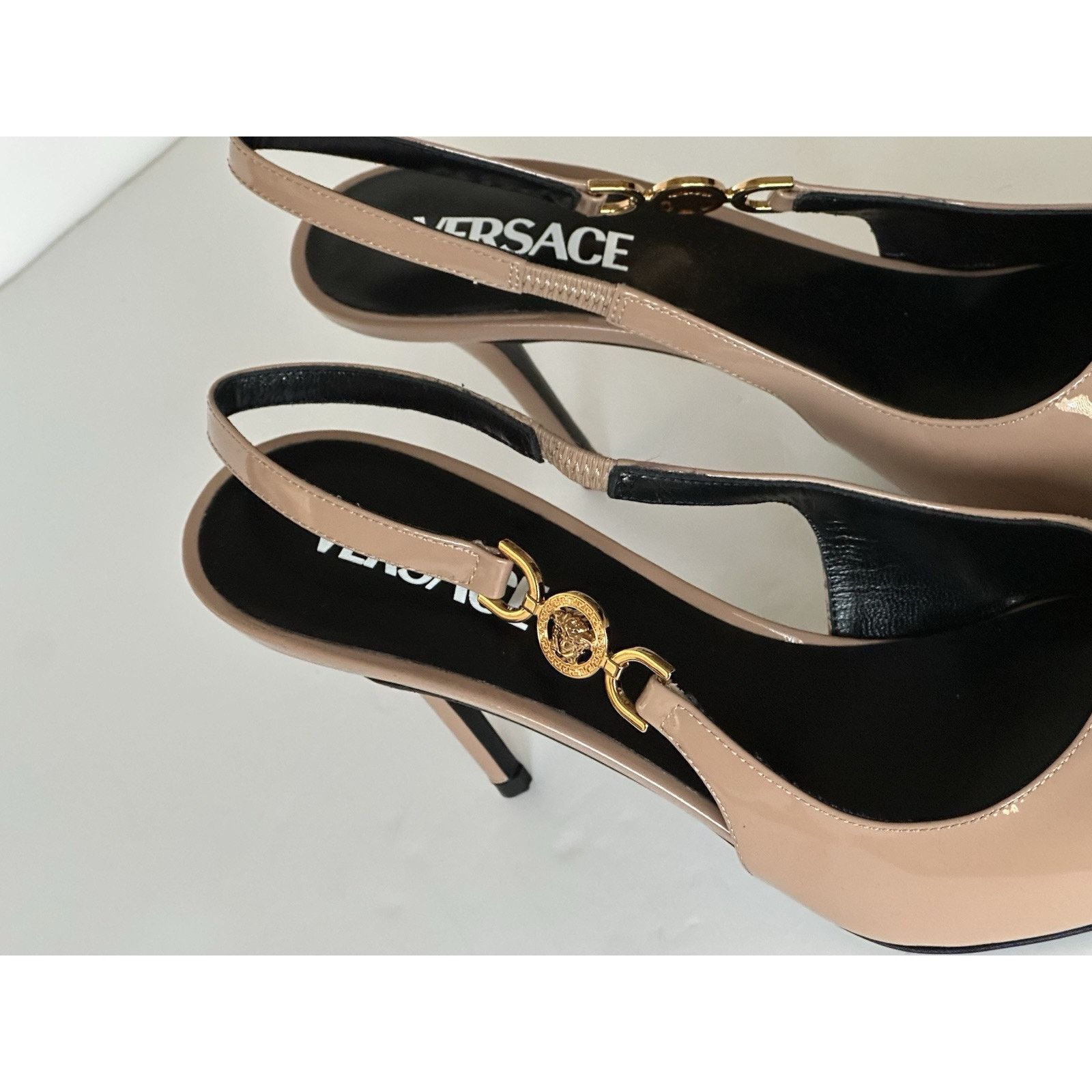 Versace Versace Sling Back Leather Pump Shoes Blush 11 US 1012428 Size US 11 / IT 41 - 4 Thumbnail