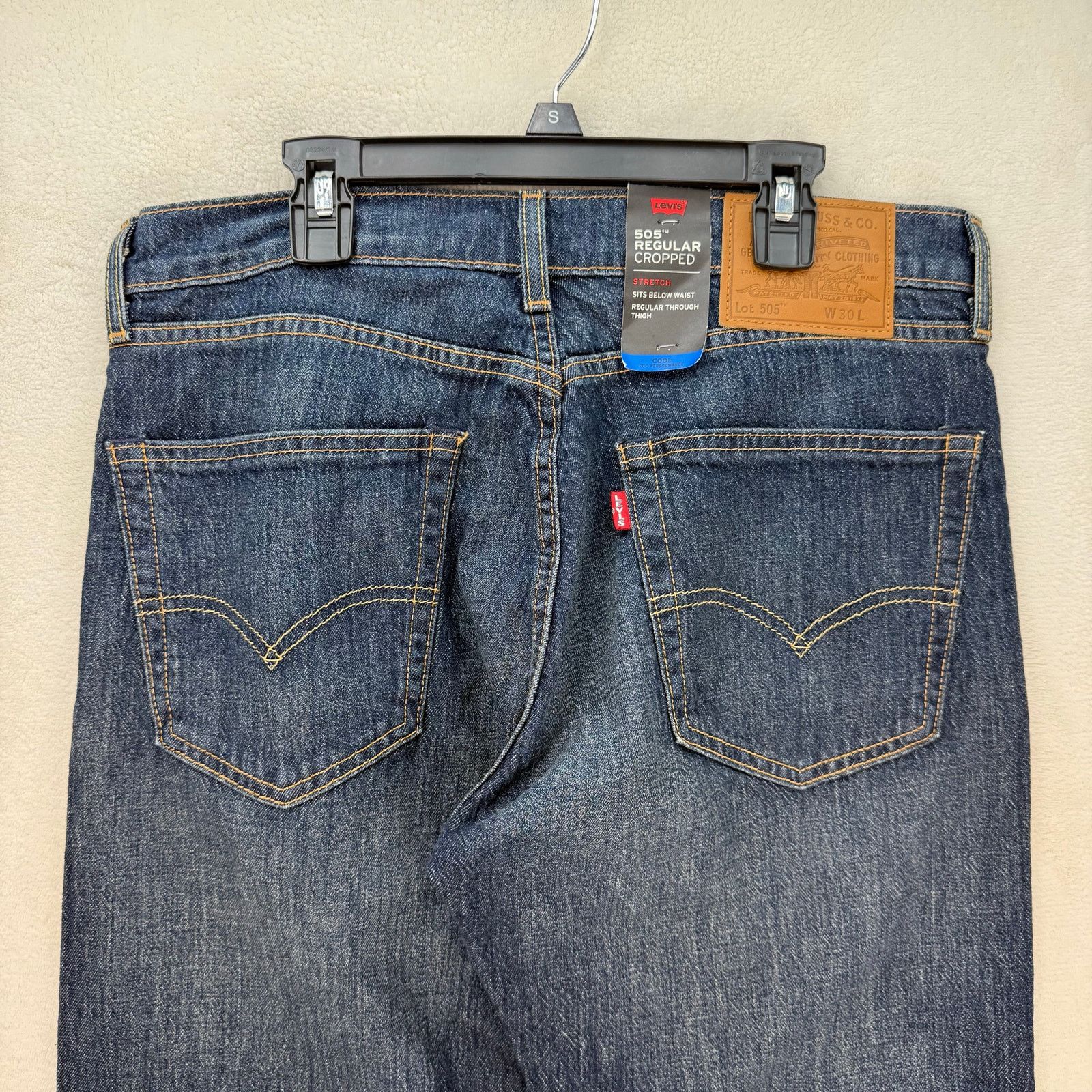 Levi's LEVI'S 505 REGULAR CORPPED MEN'S 30 PERFORMANCE COOL STRETCH Size US 30 / EU 46 - 4 Thumbnail