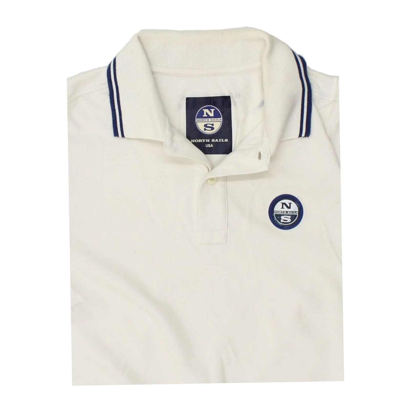 Vintage NORTH SAILS Mens Polo Shirt White Cotton Small Size US S / EU 44-46 / 1 - 5 Thumbnail