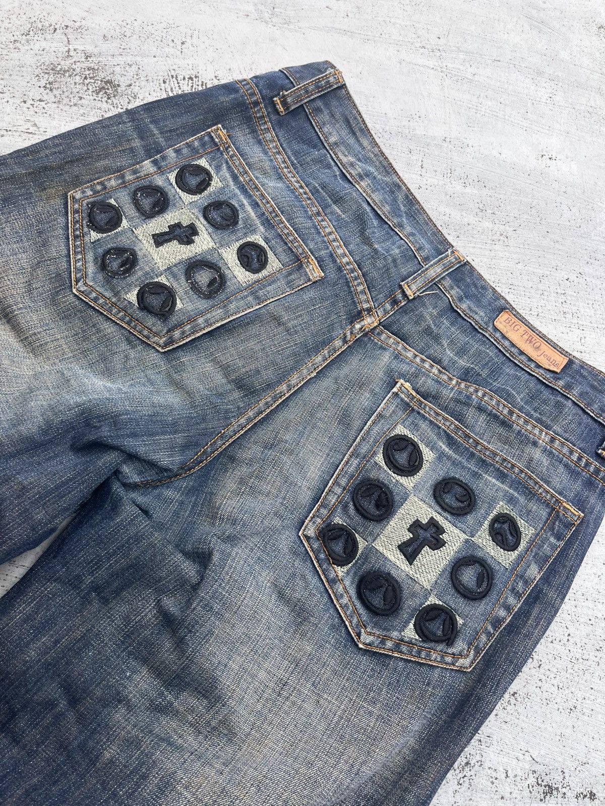 JNCO Vintage Big Two Baggy Denim Jorts Y2K Skater Style Size US 31 - 4 Thumbnail