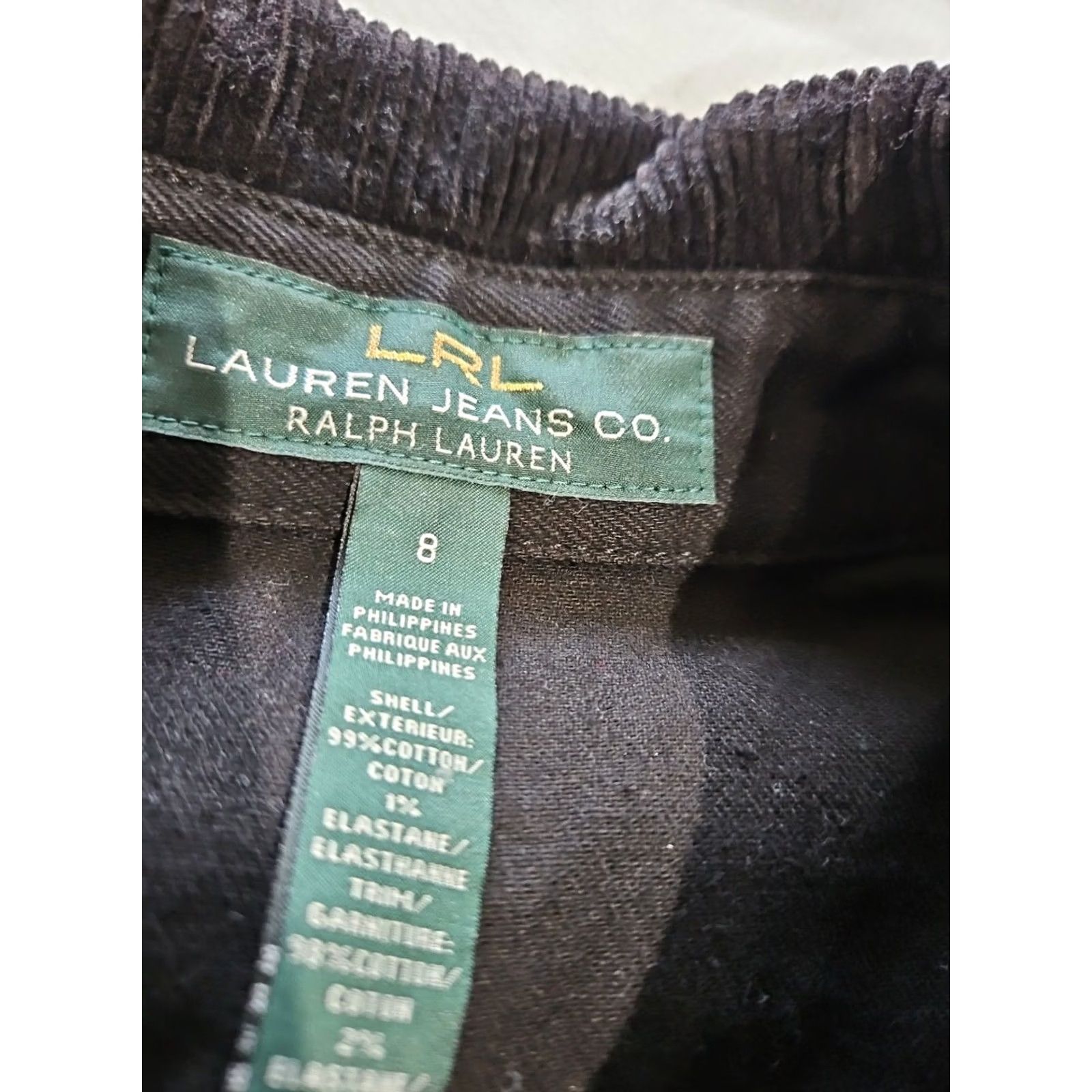Ralph Lauren VINTAGE Ralph Lauren Double Breasted Jacket Womens 8 Black Denim Corduroy Collar Top Size M / US 6-8 / IT 42-44 - 3 Thumbnail