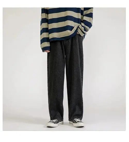 Japanese Brand Black Color Straight-leg Denim Pant Size US 29 - 6 Thumbnail