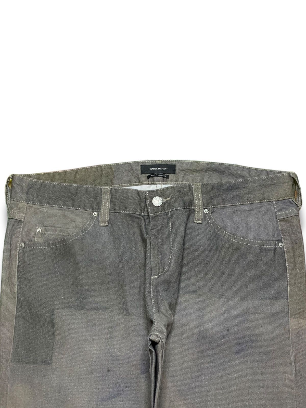 Isabel Marant × Isabel Marant Etoile Vintage Isabel Marant Artisanal Spike Denim Pants Size 35" - 4 Thumbnail