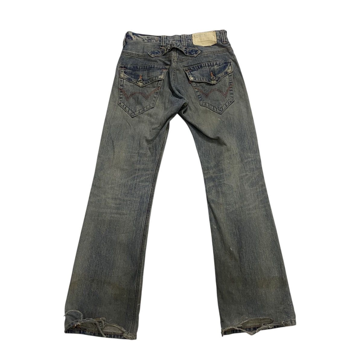 Edwin × Japanese Brand × Vintage Edwin xvs distressed flare pant Size US 33 - 3 Thumbnail