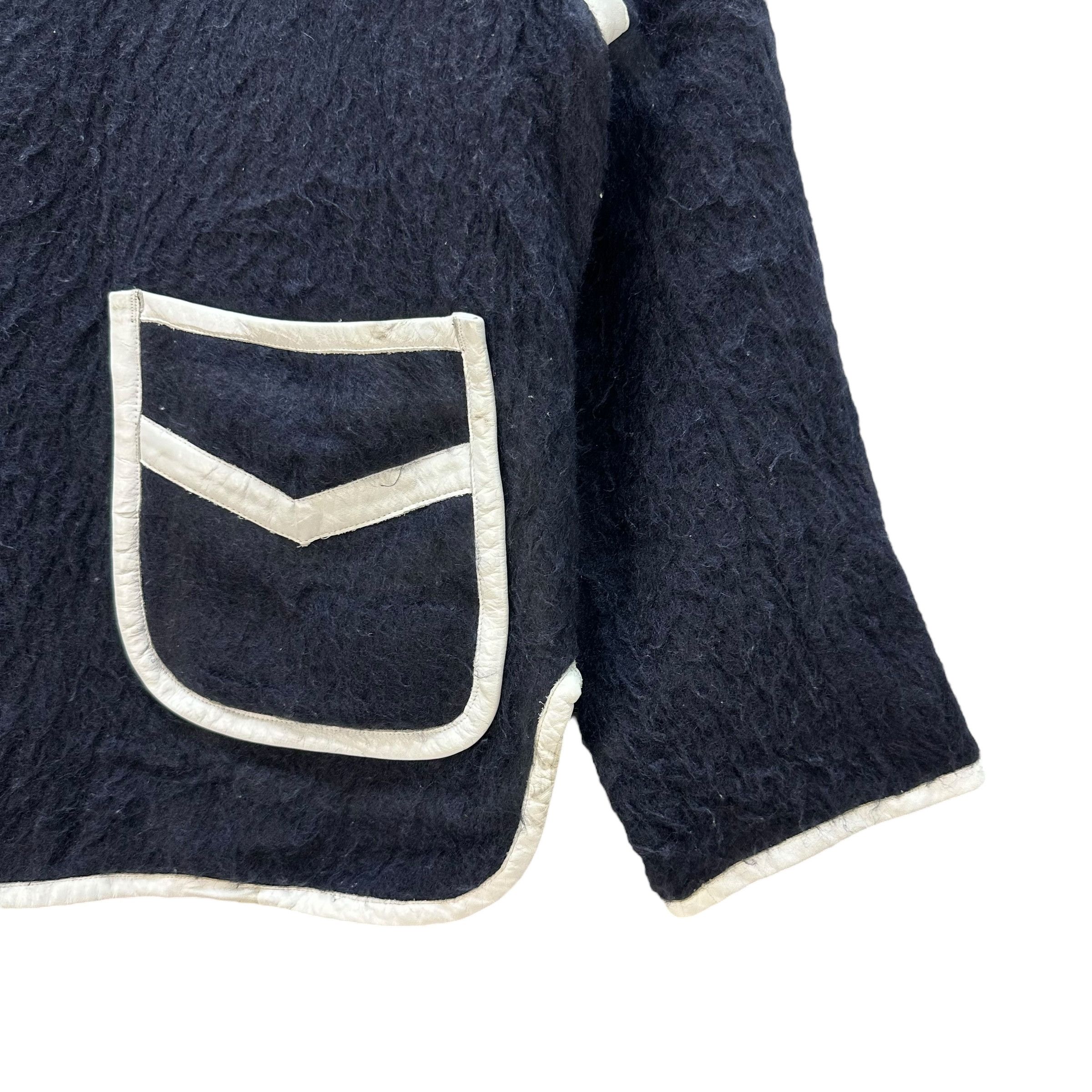 KIN KIN MADE IN JAPAN BUTTON LESS WOOL MOHAIR JACKET #8930-040 Size US XL / EU 56 / 4 - 5 Thumbnail