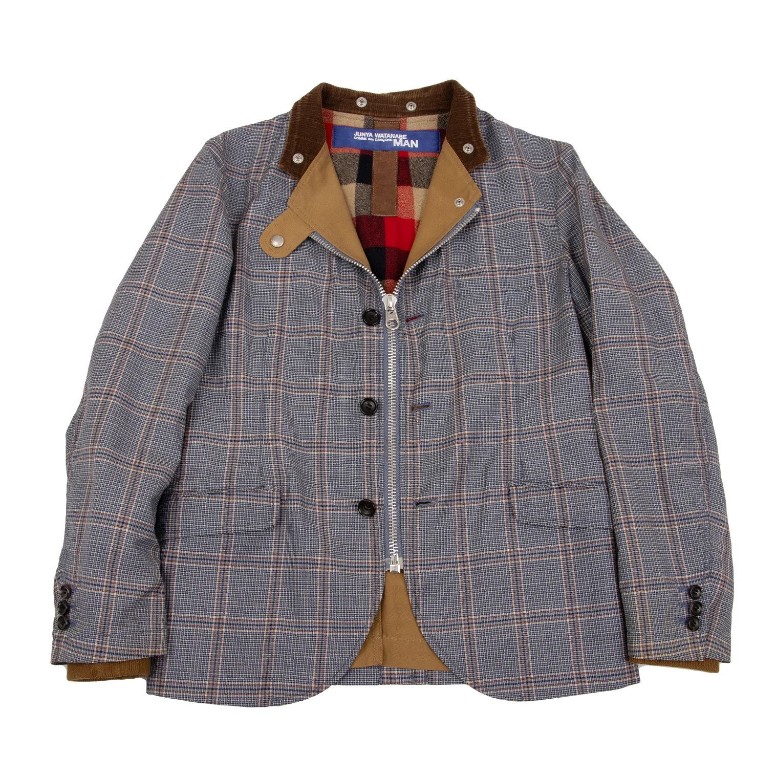 Junya Watanabe Reversible 2-Way Jacket Blouson in Blue and Brown, Size XS Size US XS / EU 42 / 0 - 1 Thumbnail