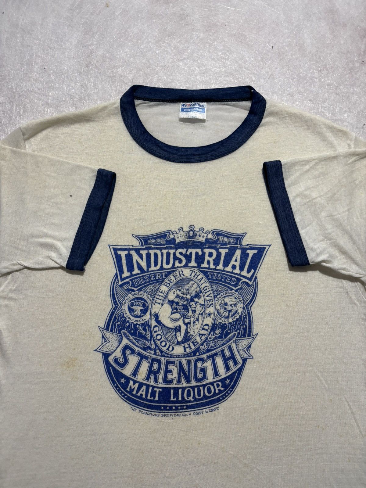 Vintage Vintage 80’s Malt Beer Ringer Tshirt Size US L / EU 52-54 / 3 - 2 Thumbnail