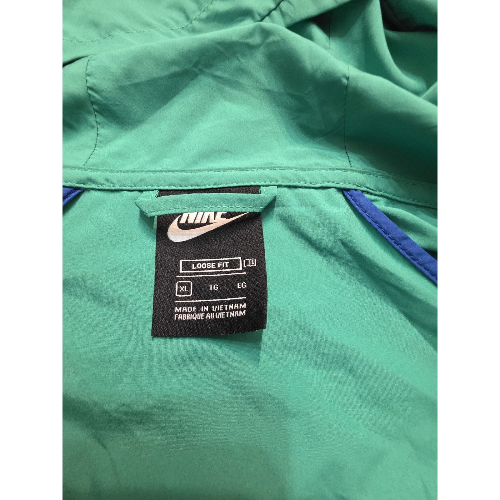 Nike Nike Packable Lightweight Jacket - Blue, Green, White; Size US XL / EU 56 / 4 - 4 Thumbnail