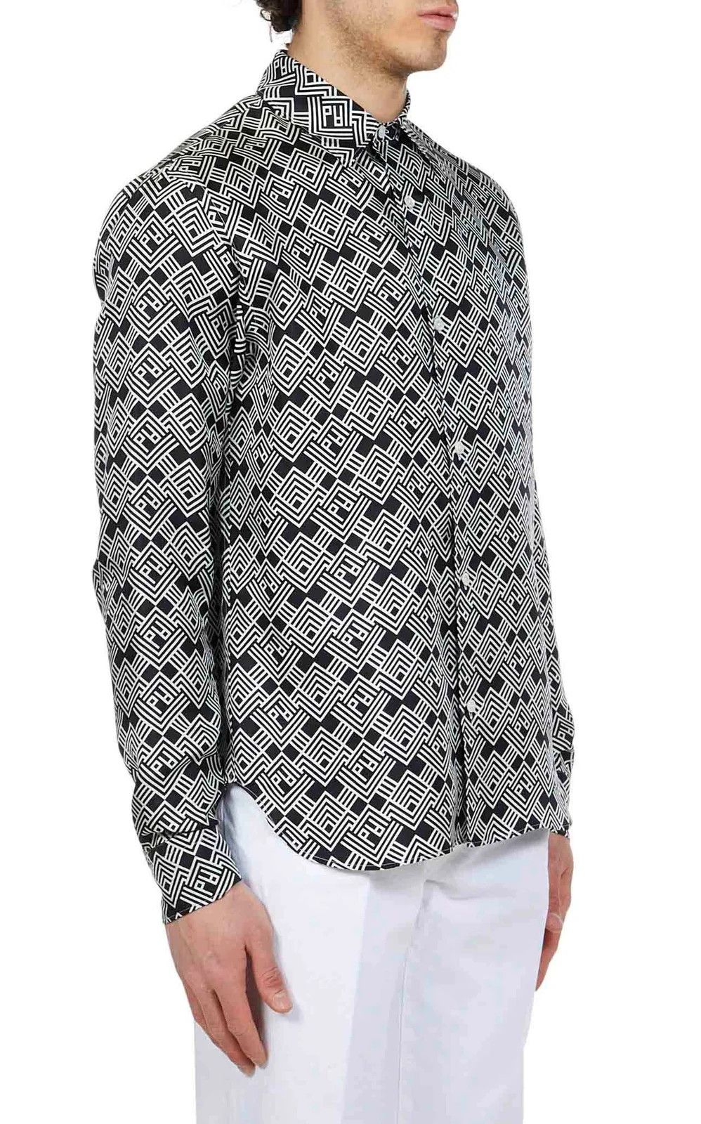 Palm Angels o1y0325 Patterned Shirt in Black/White Size US S / EU 44-46 / 1 - 3 Thumbnail
