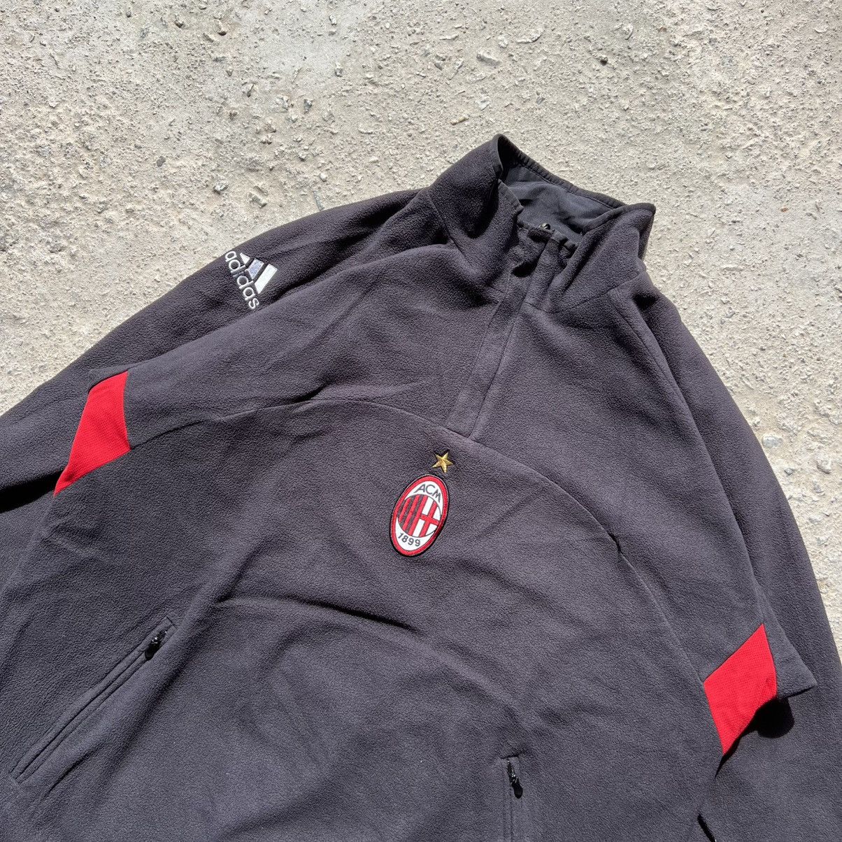 Adidas Vintage Adidas AC Milan Reversible Fleece / Nylon Jacket Size US L / EU 52-54 / 3 - 8 Thumbnail