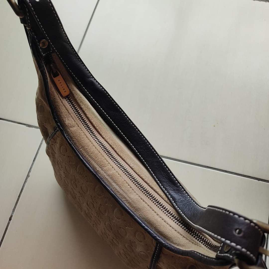 Celine Celine Macadam Suede Leather Shoulder Hobo Bag Size ONE SIZE - 3 Thumbnail
