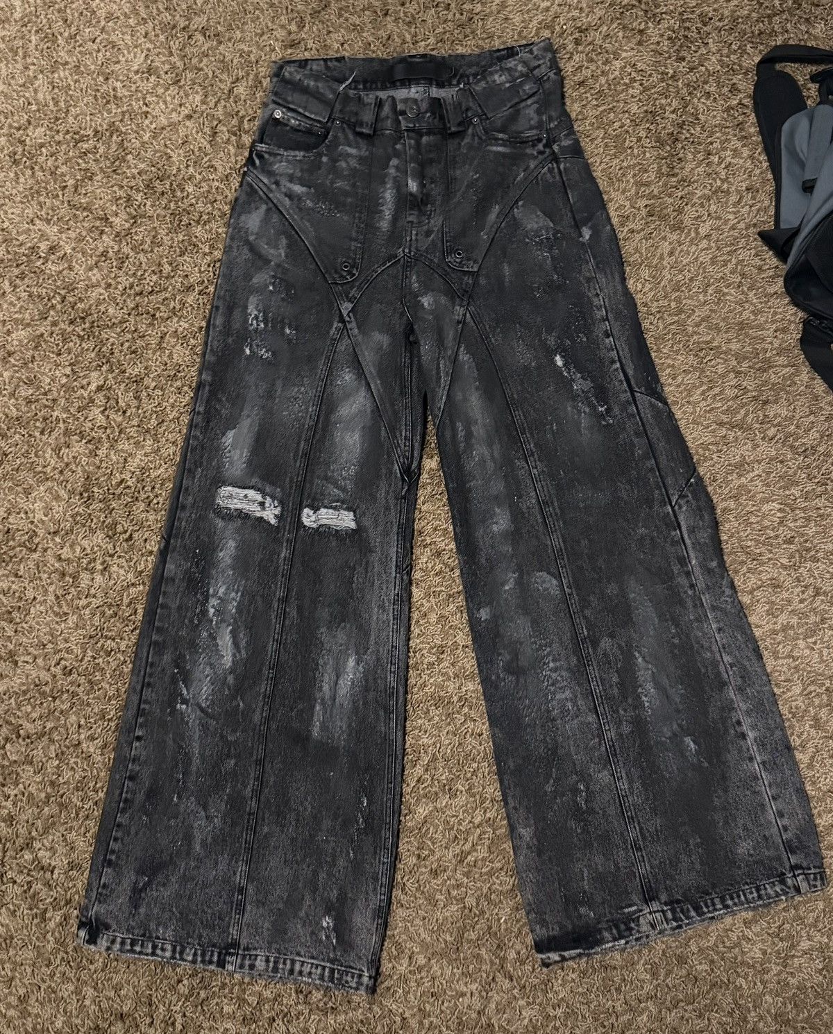 No Faith Studios No Faith Studios Black Artisanal Dune Denim | Grailed