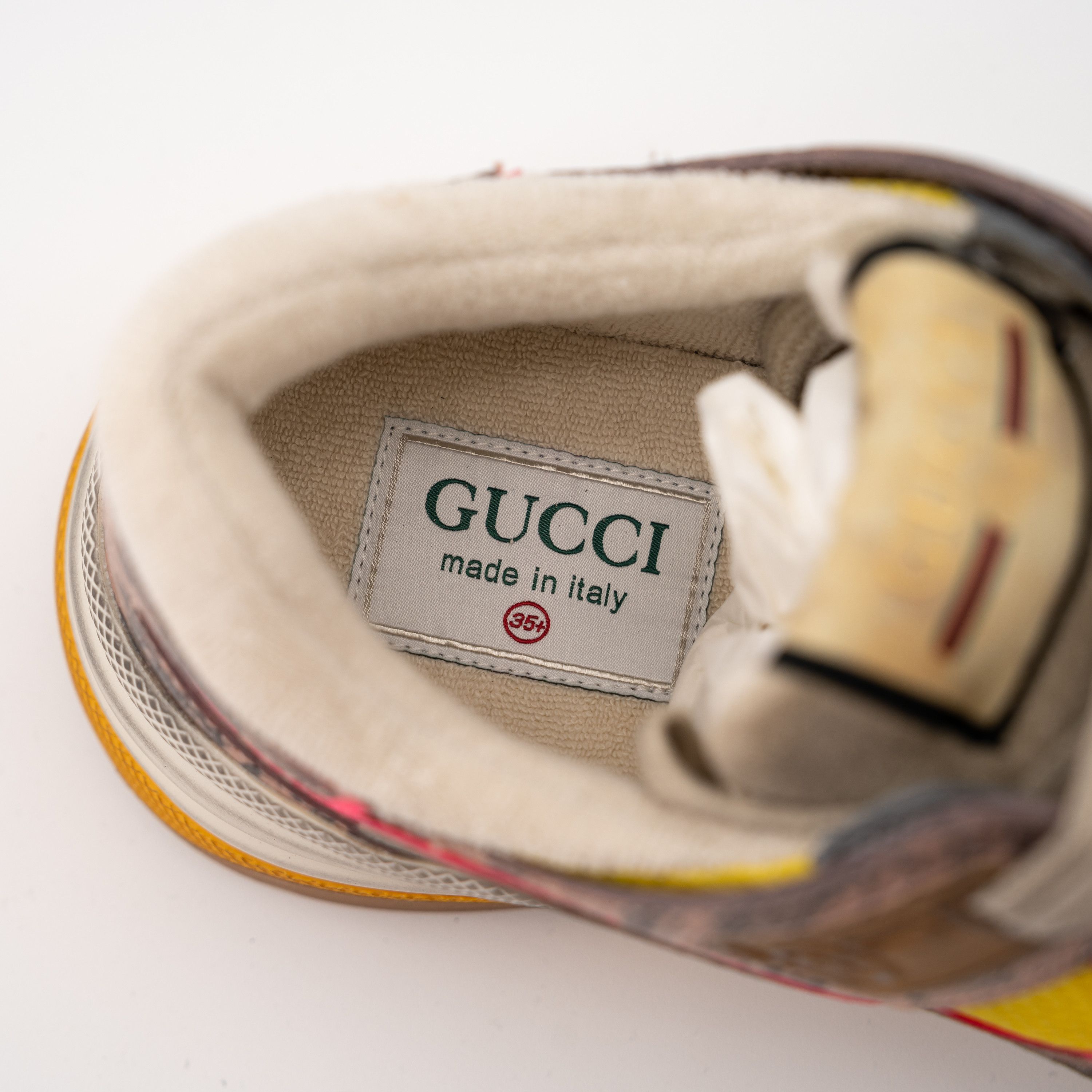 Gucci Size 35.5G - Gucci Ultrapace Pink Orange Yellow Snakeskin Size US 5.5 / IT 35.5 - 6 Thumbnail