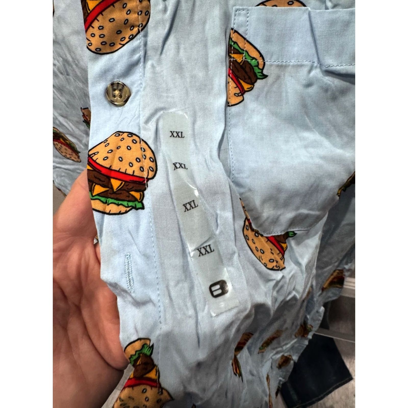 Vintage Visitor Hamburger Print All Over SHORT SLEEVE BUTTON UP SHIRT 2XL XXL Size US XXL / EU 58 / 5 - 3 Thumbnail