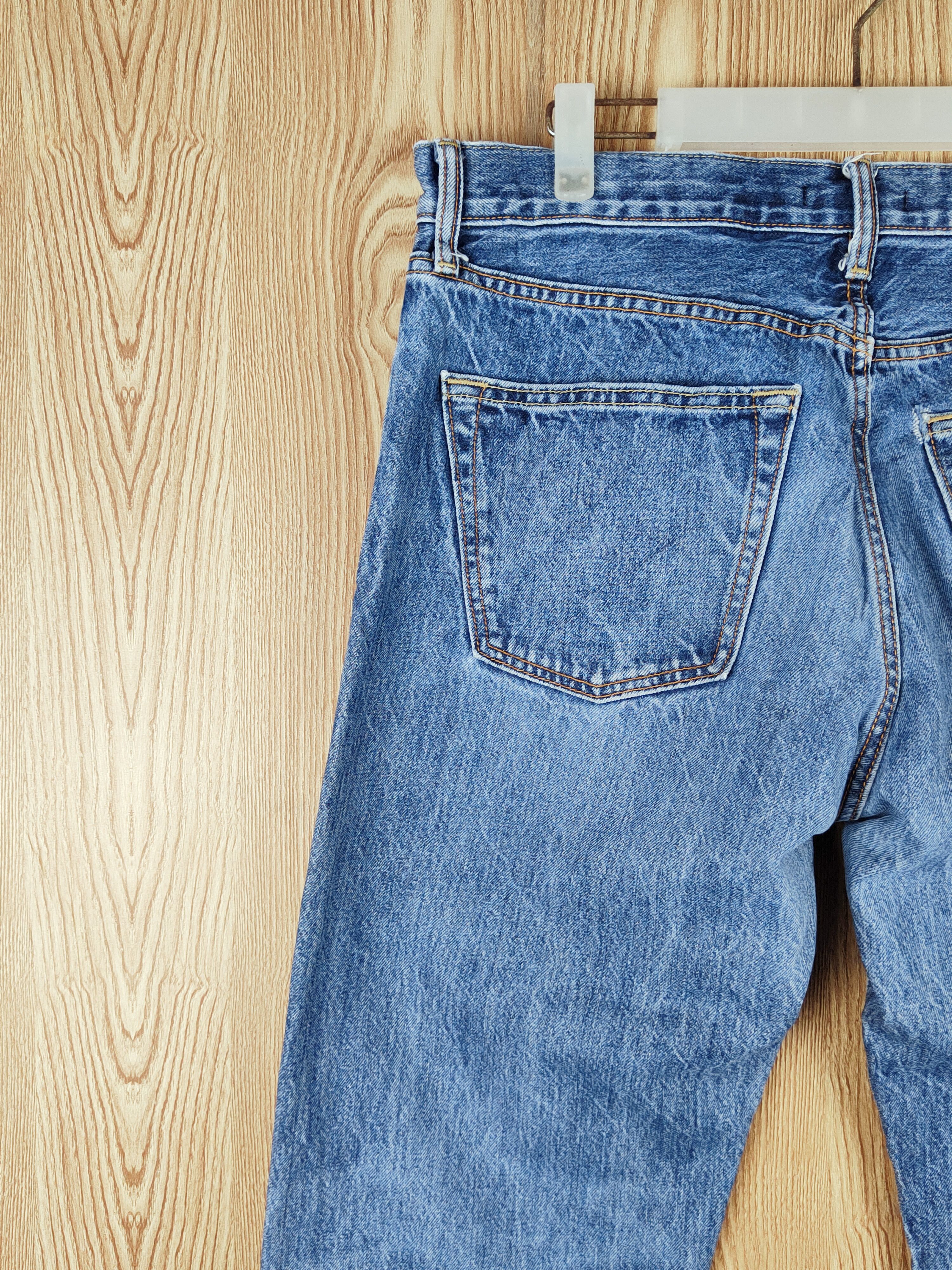 Japanese Brand Uniqlo Blue Distressed Ripped Jeans #S2684 Size US 33 - 8 Thumbnail