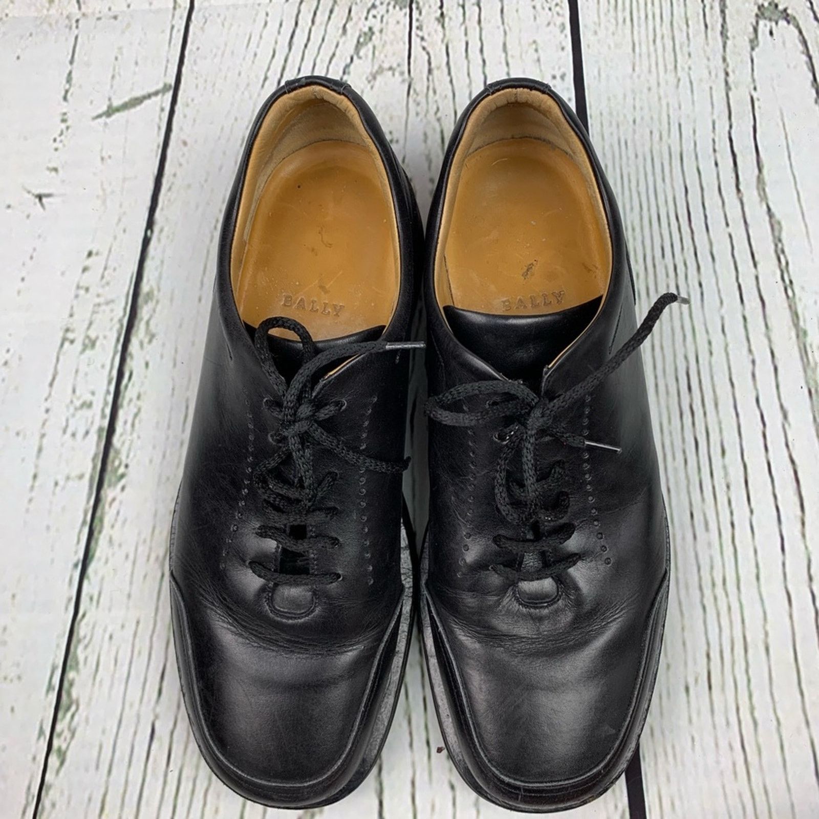 Bally Bally’s Rutger Black Leather Lace Up Oxfords 8 M Size US 8 / EU 41 - 6 Thumbnail