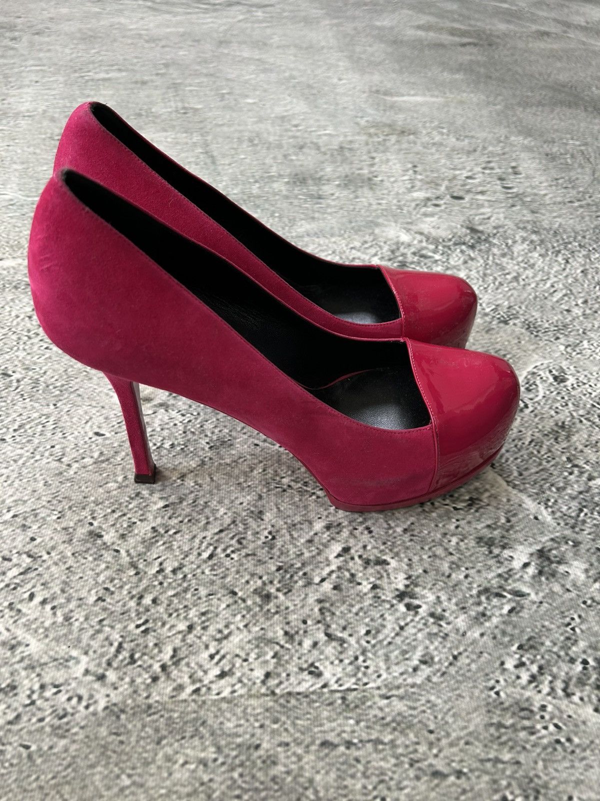 Saint Laurent Paris Saint Laurent Paris Tribute 2 High Heels Fushia Pink Suede Size US 9 / IT 39 - 3 Thumbnail