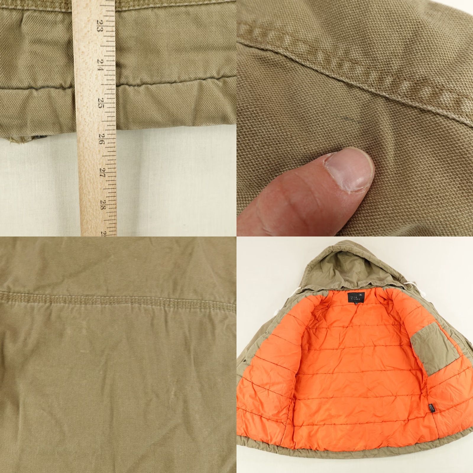 Quiksilver Quiksilver Jacket Mens Medium Brown Canvas Quilted Full Zip Hooded Insulated Lined Pockets Workwear Casual Travel Size US M / EU 48-50 / 2 - 8 Thumbnail